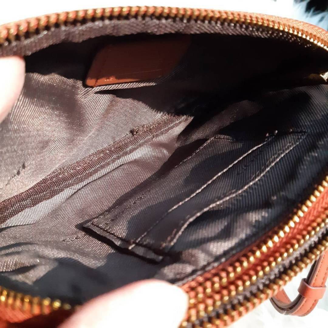 ของแท้ COACH 31542 SADIE CROSSBODY CLUTCH IN COLORBLOCK SIGNATURE CANVAS