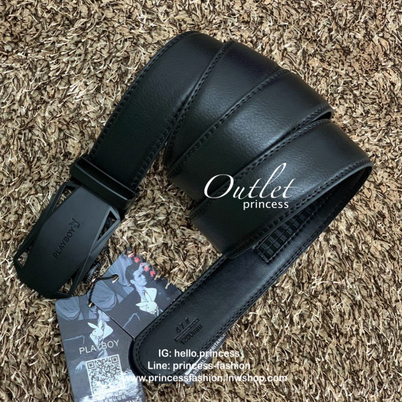 PLAYBOY LETHER BELT เข็มขัดผู้ชาย ห้วเข็มขัดมีโลโก้แบรนด์ หัวเข็มขัดสามารถถอดออกได้ค่ะ เลื่อนปรัความยาวสาย Freesize ค่ะ พร้อมส่งในราคาน่ารักทีเดียวเลยจร้าา