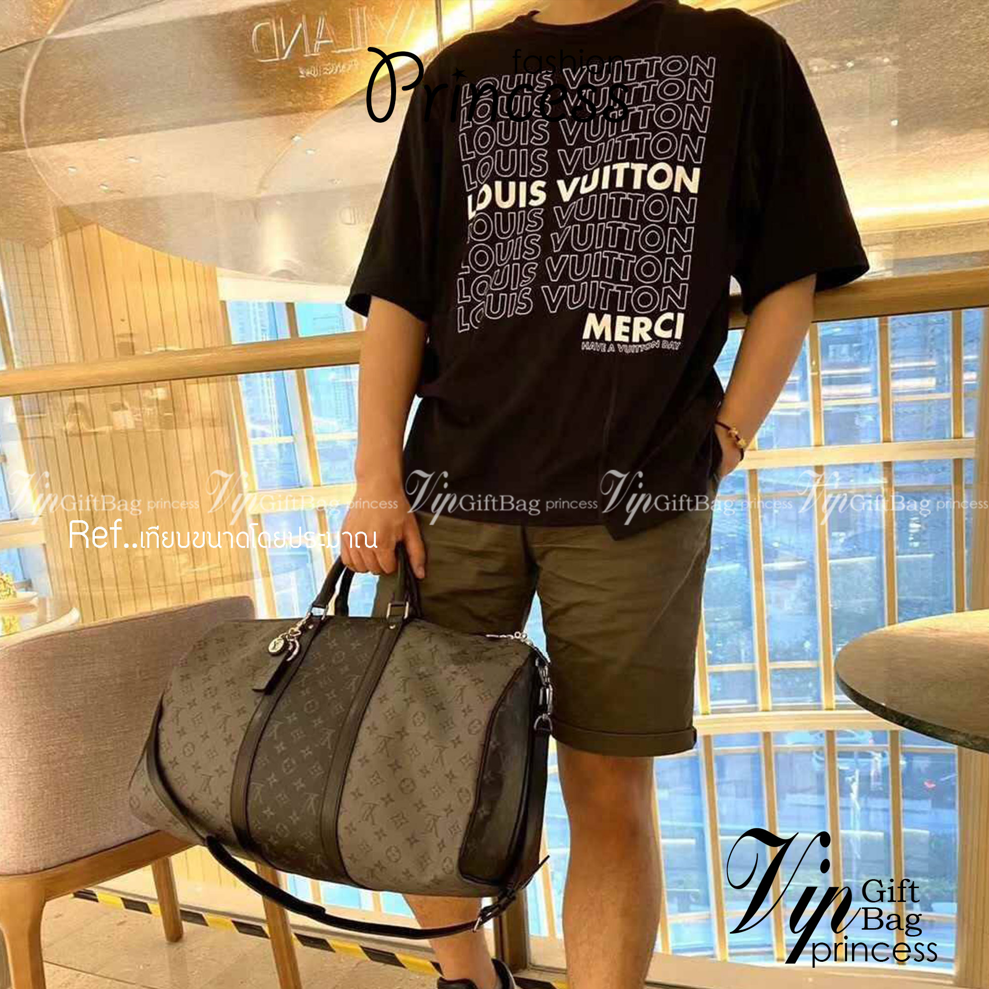 LV KEEPALL BANDOULIERE MONOGRAM ECLIPSE REVERSE กระเป๋าเดินทางสุดคลาสสิค ทึ่ใครๆก็เฝ้ารอ ไอเท็มที่จะทำให้การเดินทางไม่ธรรมดาอีกต่อไป ด้วยดีเทลความเป็นเอกลักษณ์ เรียบแต่หรู วัสดุหนังแคนวาสคุณภาพดี ลวดลายโมโนแกรม เปิด-ปิดด้วยซิปแน่นหนา มีกุญแจล็อคได้ มีสายส