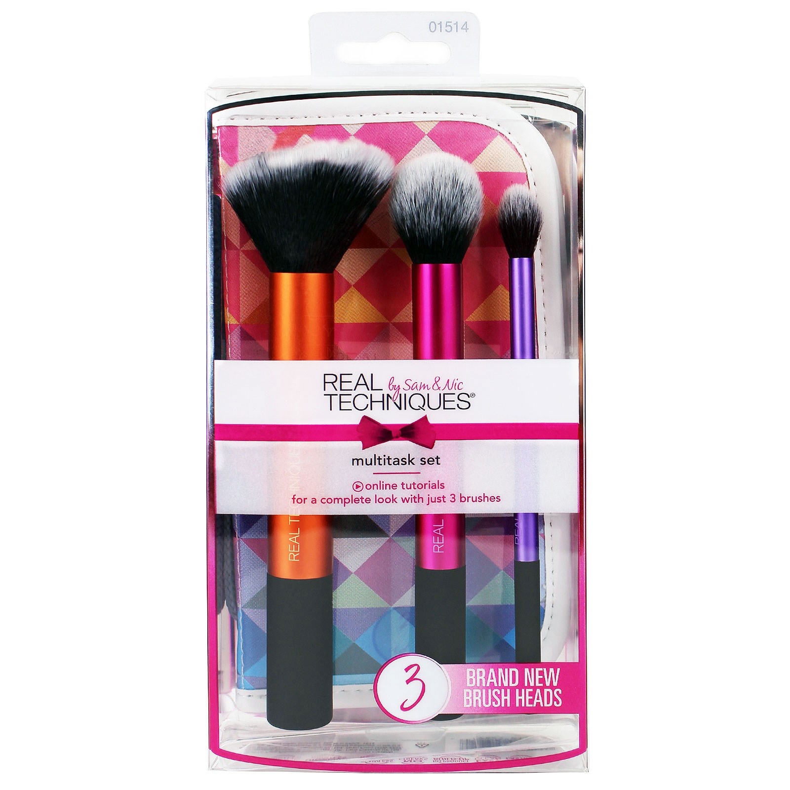 (Pre-order) Real Techniques by Samantha Chapman Multitask Set 3 Brushes + Case