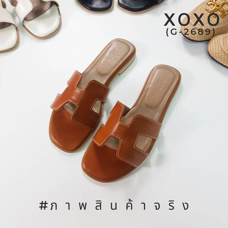 Hermes รองเท้า แตะสวม สวย เก๋ งานชนช้อป ขายดีตลอดกาล แมทส์ชุดง่าย น้ำหนักเบา