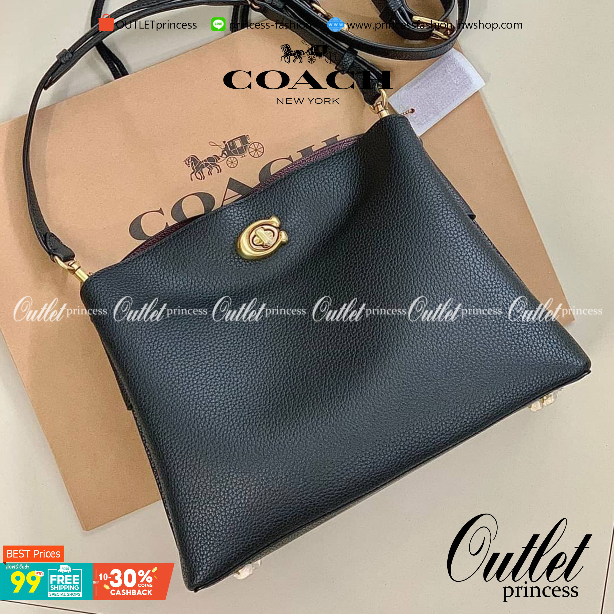 COACH WILLOW SHOULDER BAG ((C2745//C2590//C2621)) พร้อมส่งที่ไทย รุ่นแนะนำค่ะ🔥🔥 🔺กระเป๋าหิ้ว//คล้องไหล่//สะพายข้าง สุดคุ้ม! หนังแท้ชั้นดี ได้ไปหลงรักแน่นอนค่ะ หนังสวยมากๆ😘 🔺ตัวกระเป๋าแบ่งเป็นสองช่องหลัก ด้านนึงเป็นแ