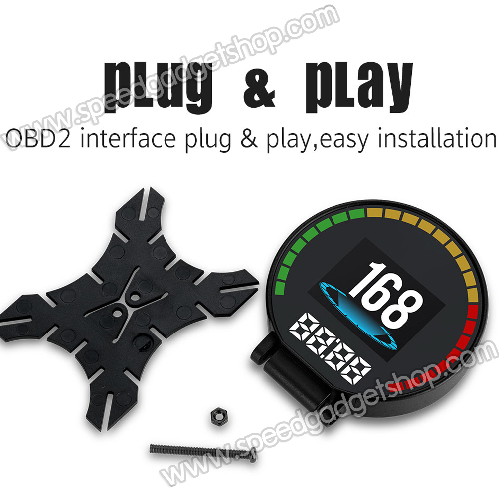 เกจวัด obd OBD2 Smart gauge Display Meter รุ่น P15 วัดความร้อนหม้อน้ำ วัดความเร็ว วัดรอบ วัดแบต นาฬิกาดิจิตอล มีเสียงเตือน ติดตั้งกับ port obd2 ไม่ต้องตัดต่อสายไฟ (อ่านโค้ด ลบโค้ด เครื่องยนต์ได้)