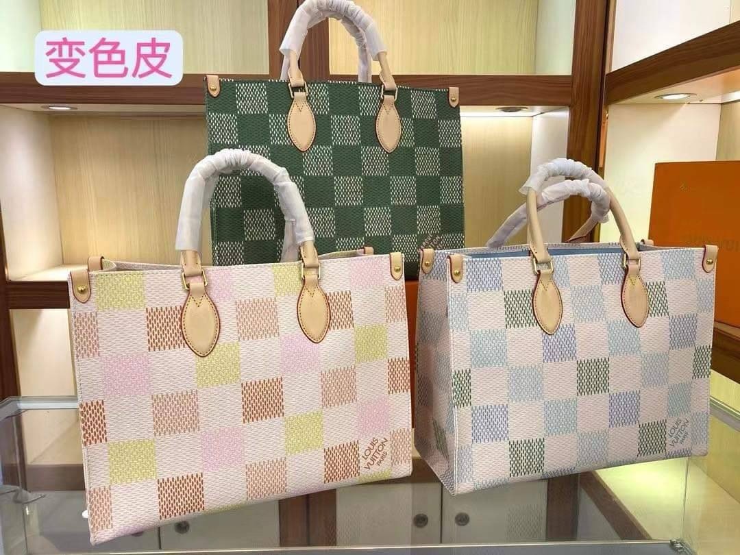 LV OnTheGo / LV Tote Bag กระเป๋าทรงโท้ท โทนสีมีเสน่ห์ที่ผสมผสานเฉดสีพาสเทล เกรดออริ 1:1 ใช้งานต่างประเทศได้