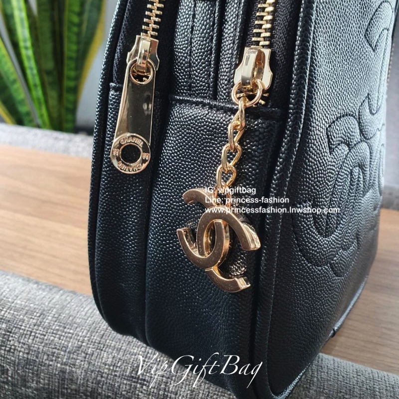 Chanel mini triple logo cross body bag