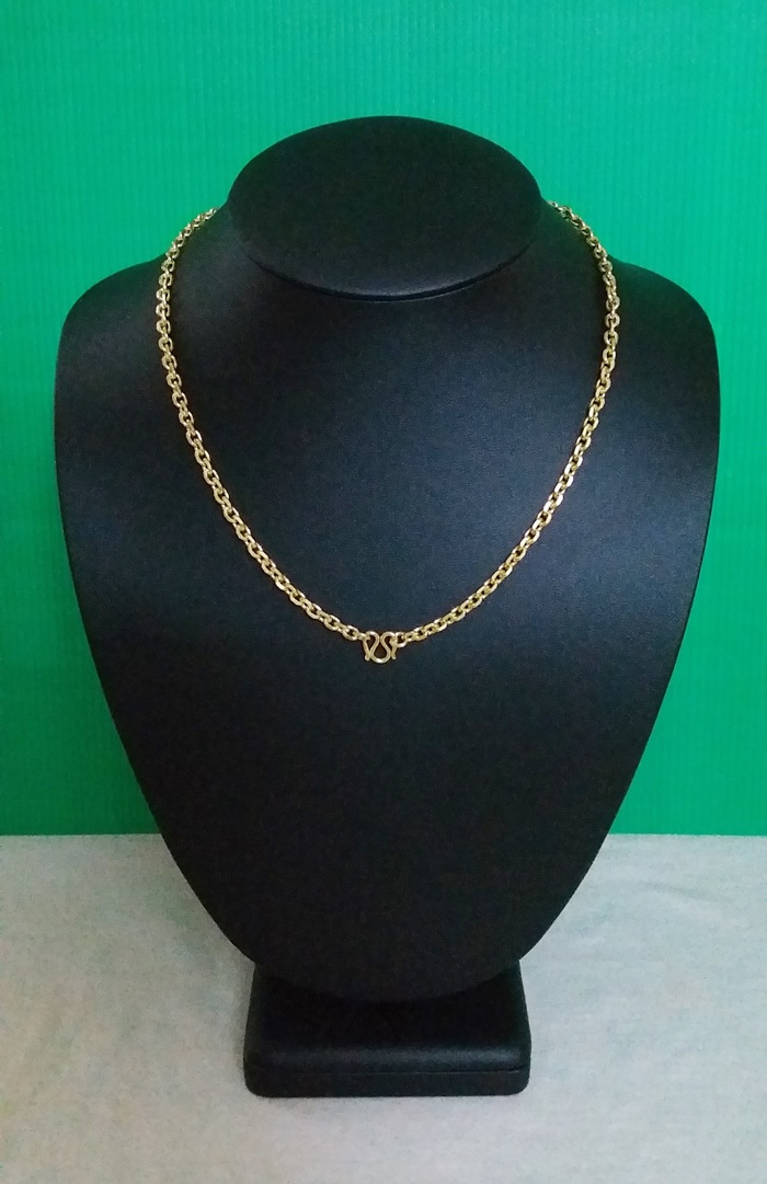 สร้อยคอทองลายคตกิตทำจากเหรียญ25,50ส.ต.(ใส่คู่กับพระได้)แบบสั้นค่ะ