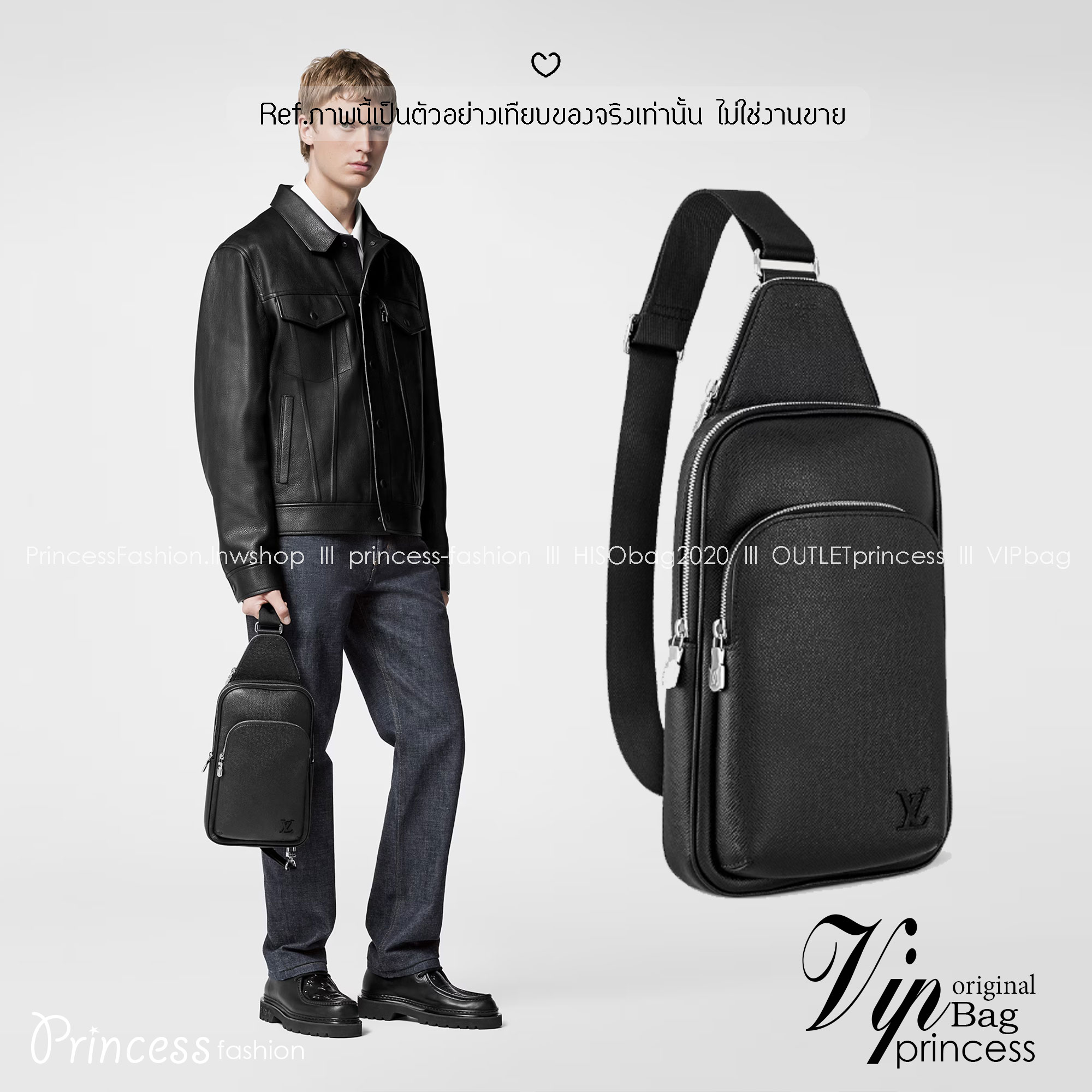 LV Avenue Slingbag NM Taiga Leather กระเป๋าสะพาย/คาดอก หนังไทก้าสวยคลาสสิก สง่างามตลอดกาล มีไว้ไม่มีเอาท์ ท่านชายควรมีมากค่ะ เกรดท็อป ออริ เทียบแท้ 1:1 เกรดดีสุด