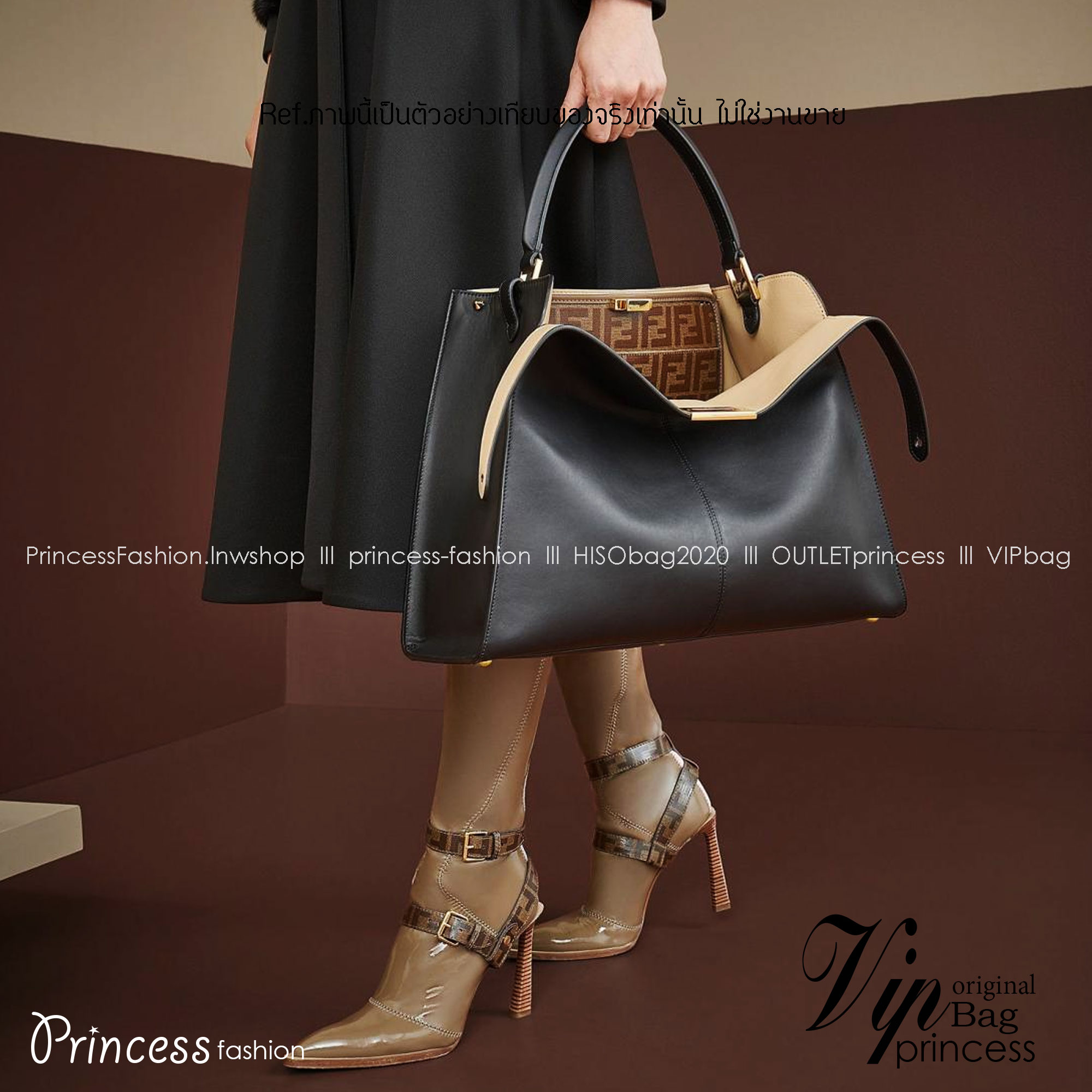 พร้อมส่ง 3 สี FENDI Peekaboo X-Lite Medium กระเป๋าสะพาย 🧡 เกรดออริจินอล 1:1 สลับแท้