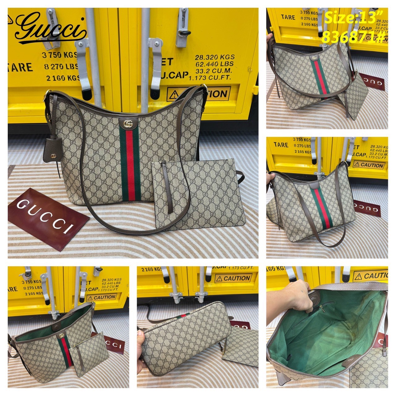 GUCCI Ophidia large shoulder bag กระเป๋าสะพายทรงโท้ท คอลสุดคลาสสิก ใบใหญ่กำลังดี จุคุ้ม โดดเด่นด้วยลวดลายคลาสสิคเอกลักษณ์ วัสดุหนังแคนวาส ภายในโล่งกว้างมาก