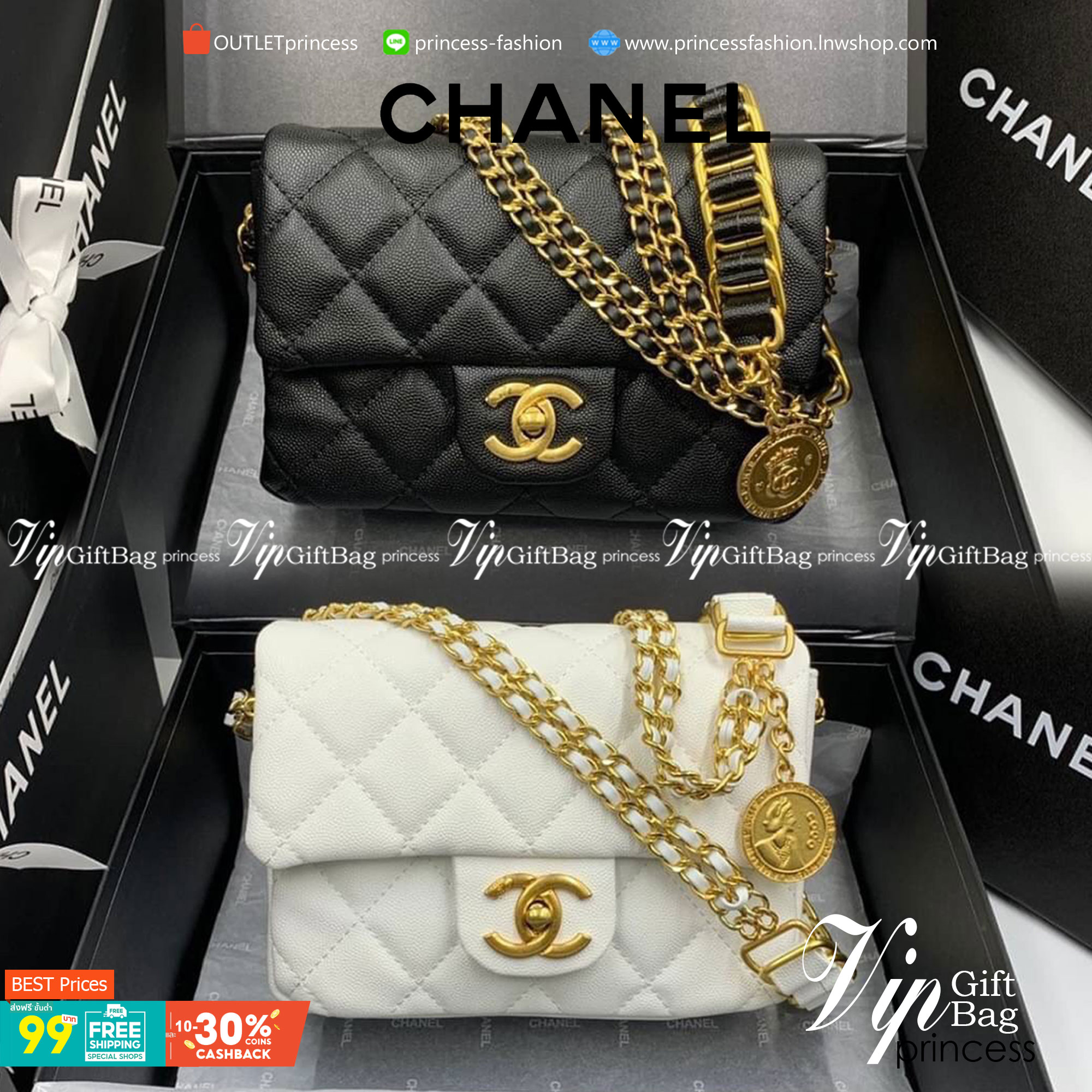 หนังแท้ VIP GIFT CHANEL Small Black Quilted Caviar Classic Flap Coin Charm Soul Chain คอลเลคชั่นใหม่ล่าสุดเลยค่ะ สายสะพายเก๋มาก ห้อย charm วงกลมสีทอง หนังคาเวียสีดำขนาด 8.5” ใส่ iPhone ได้ทุกรุ่นใส่ได้สบายๆ เลยค่ะ รุ่นใหม่เริ่ดมากจ้า