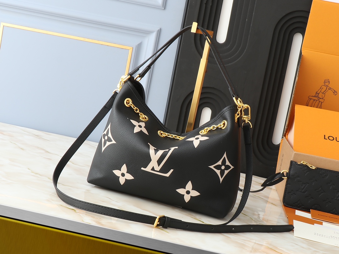 LV Bundle Monogram Empreinte Bag / LV Bella Bucket Bag กระเป๋าสะพายทรงบัคเก็ตรุ่นใหม่ ตกแต่งอะไหล่สีทองหรูหรา