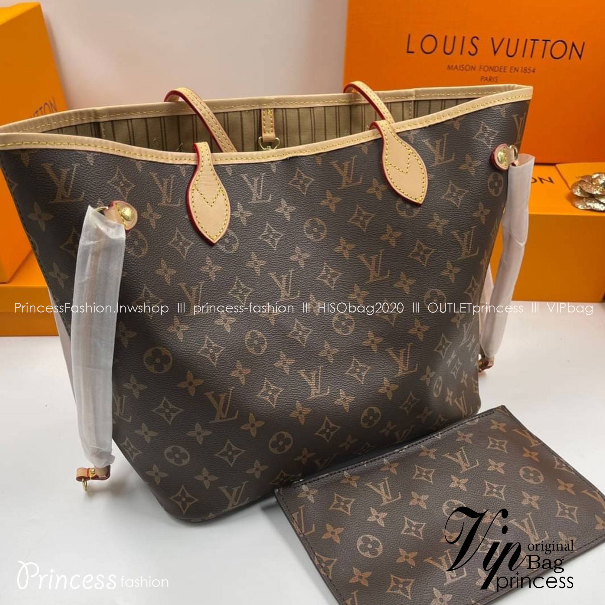 LV Neverfull GM Monogram 36cm / LV Shopping Bag พร้อมส่ง 4 สี **สินค้าเกรดออริจินอล 1:1 สลับแท้ ใช้งานต่างประเทศได้ งานสวยตามรูป ภาพถ่ายจากงานขายจริง