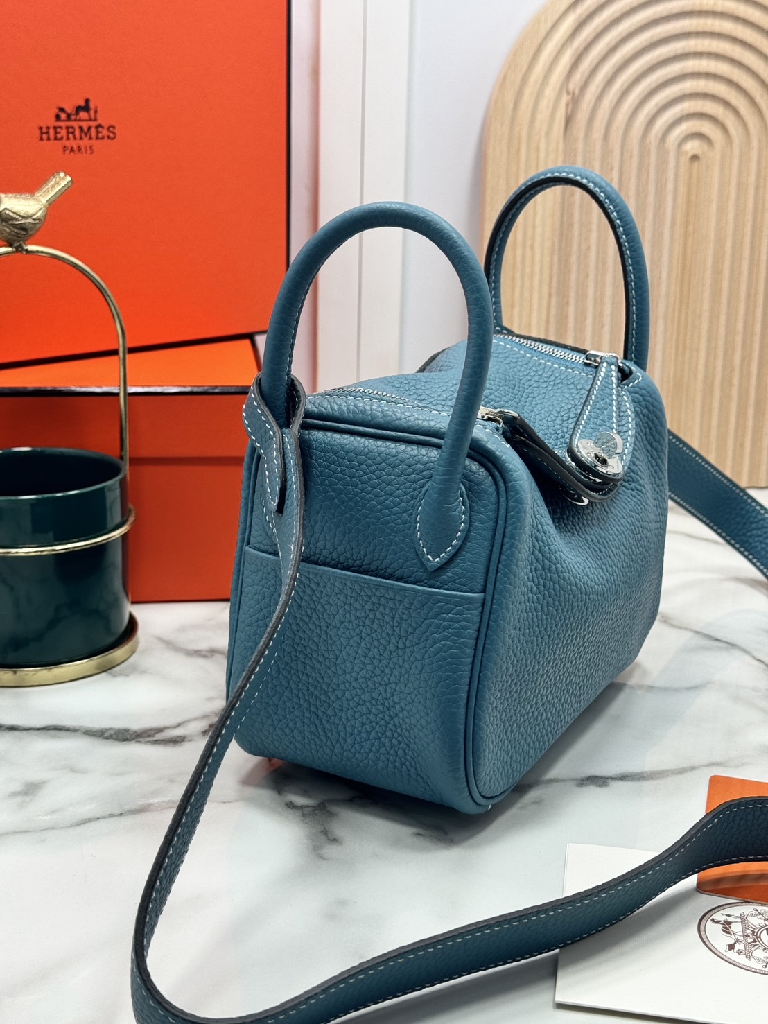 ORI หนังแท้ | HERMES lindy 19cm กระเป๋าสะพาย นิยามความหรูหราระดับมาสเตอร์พีช 🤍 สินค้าเกรดออริจินอล หนังแท้