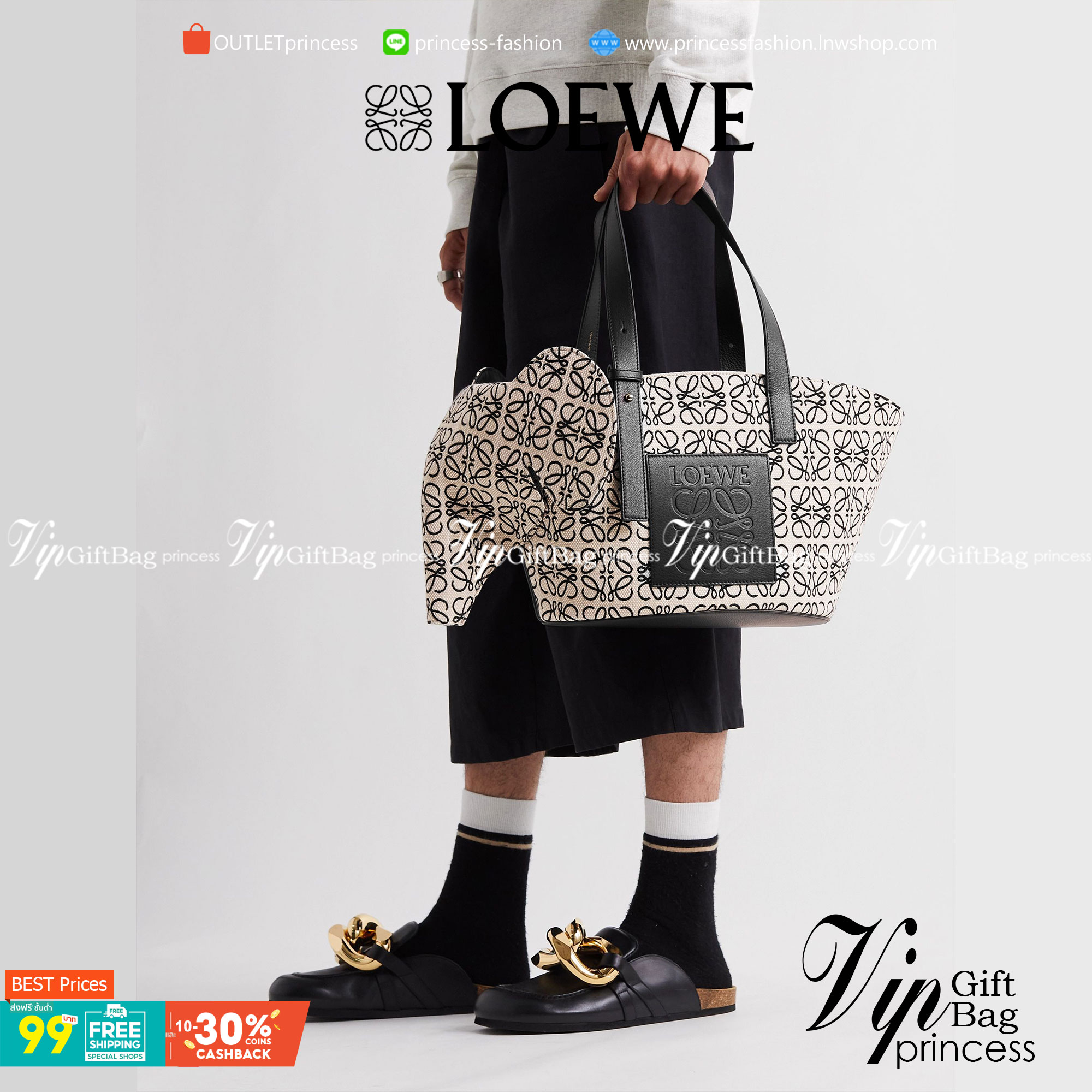 LOEWE Canvas Elephant Bag In Anagram Print คอลเลคชั่นใหม่ล่าสุด ดีไซน์รูปน้องช้าง น่ารักมากมาย งานแบรนด์หรูจาก โลเอเว่ (LOEWE) คงความเอกลักษณ์ด้วยวัสดุ Anagram Canvas Jacquard Fabric ผสมผสานหนังแท้ Calfskin ลงตัวสุดคลาสสิค ด้านในโลงกว้าง จุของได้เยอะเลยค่