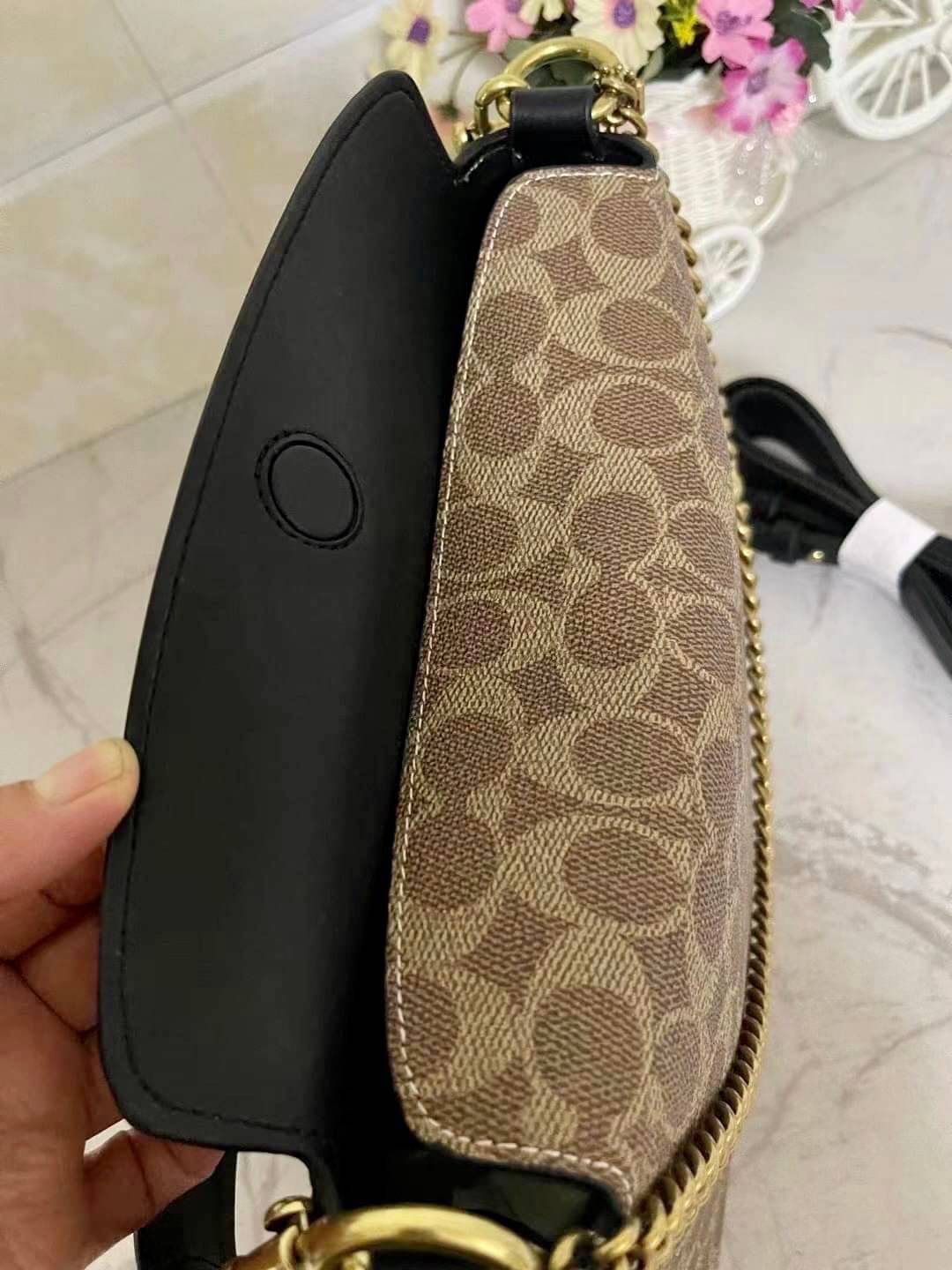 Coach Signature Chain Hobo In Signature Canvas พร้อมส่ง 4 สี