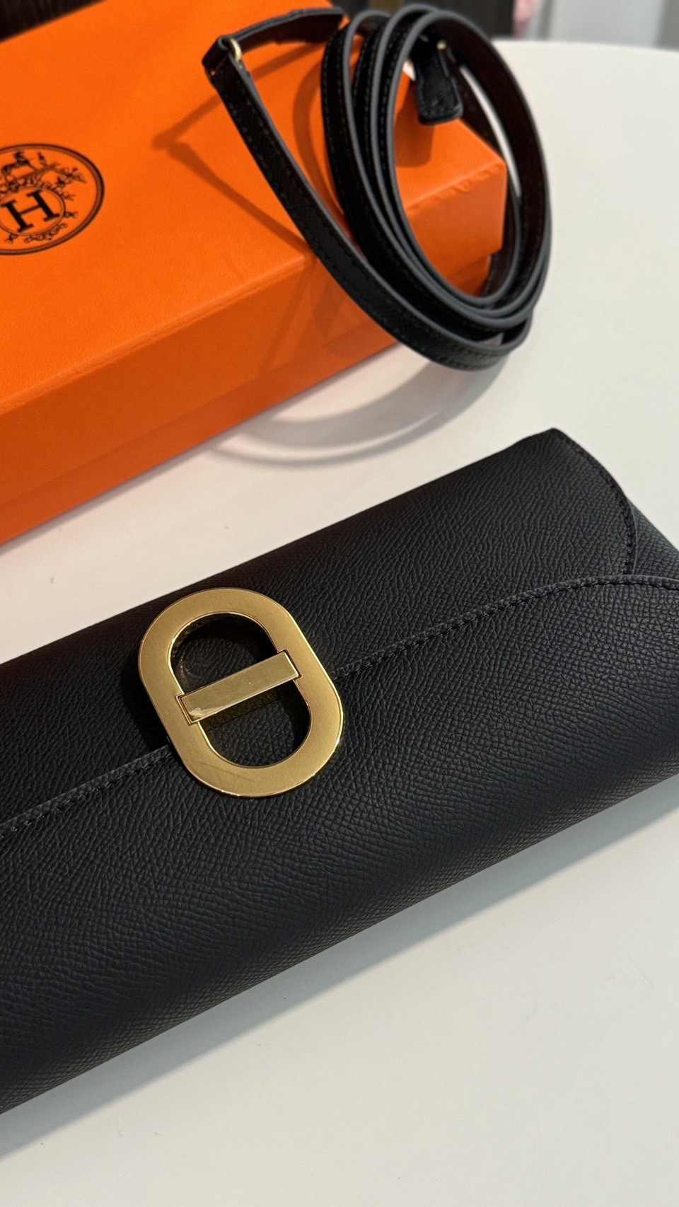 HERMES Chaine d'Ancre To Go wallet กระเป๋าถือสะพายแบรนด์หรู ดีไซส์กระเป๋าสตางค์ใบยาว Long wallet in Epsom Saddle-stitch เกรดออริ สลับแท้ 1:1 ใช้งานต่างประเทศได้ ภาพถ่ายจากงานขายจริง