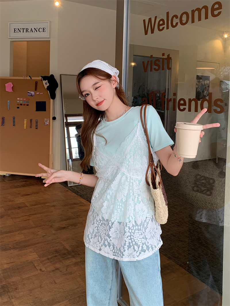 พร้อมส่ง 🍪 Candy tops เสื้อสายเดี่ยวผ้าลูกไม้สีขาว (IN38705)