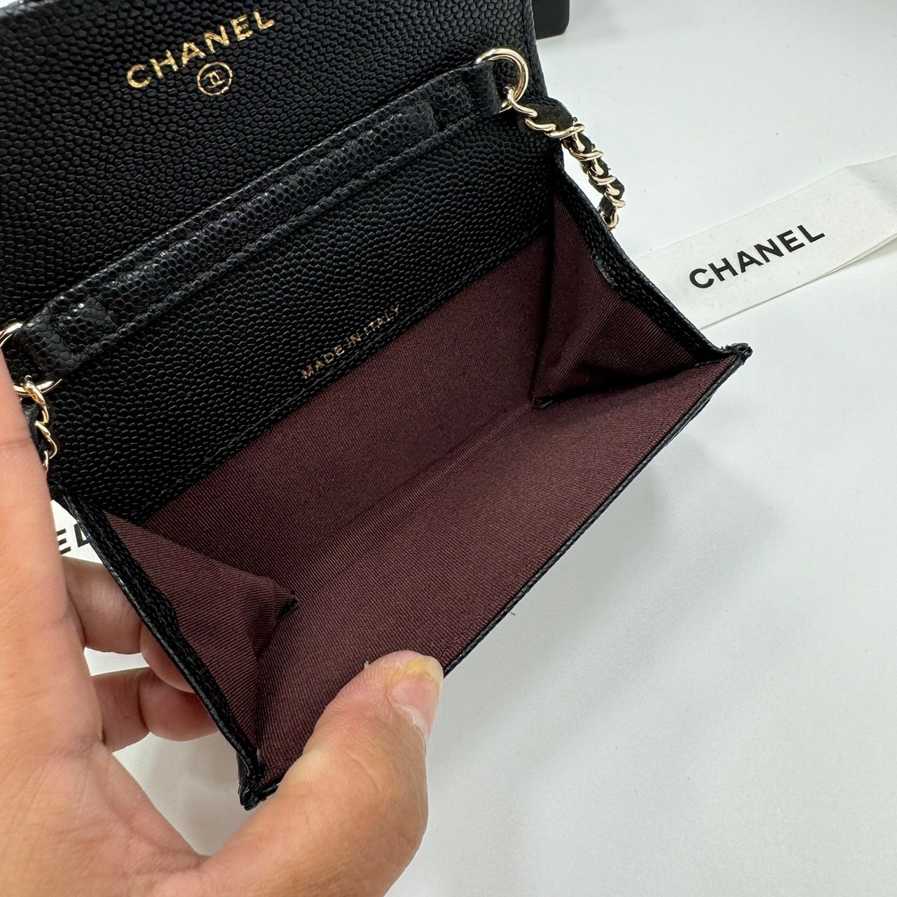 CHANEL mini wallet on chain crossbody กระเป๋าสตางค์พร้อมสายสะพายไซส์มินิ เกรดออริ 1:1 ใช้งานต่างประเทศได้ ภาพถ่ายจากงานขายจริง