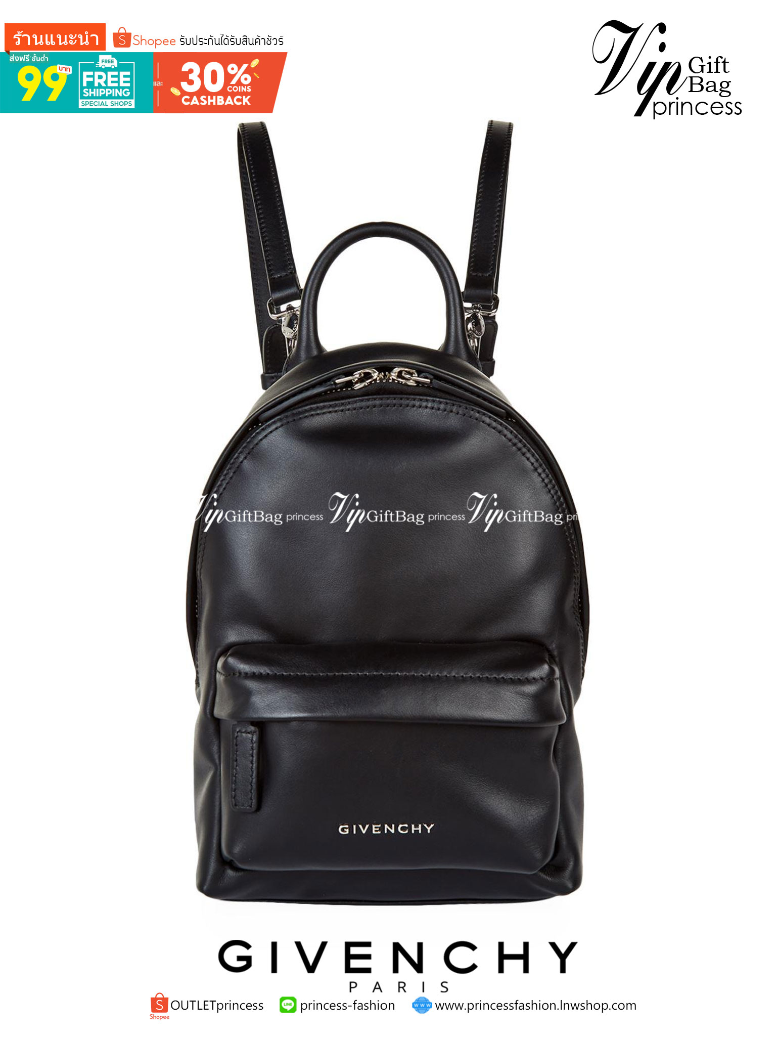 หนังแท้ GIVENCHY PARIS IN LEATHER BACKPACK พร้อมส่งที่ไทย งานเกรดออริจินอล ใช้งานต่างประเทศได้ กระเป๋าเป้ กระเป๋าสะพายหลังใบใหญ่ จุของได้เยอะ สีดำล้วนคลาสสิกมากๆค่ะ หนังแท้คุณภาพดียิ่งใช้หนังยิ่งสวย ใช้ได้ทั้งหญิง/ชาย ใบนี้คุ้มค่าราคามากๆ ทั้งดีไซน์และฟัง