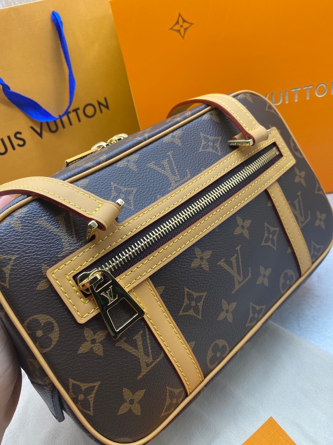 LV Cite Monogram Canvas Brown in Coated เกรดท็อปออรินอล หนังแท้ สวยงามตามรูป เกรดเทียบแท้ ใช้สลับแท้ได้ ใช้งานต่างประเทศได้
