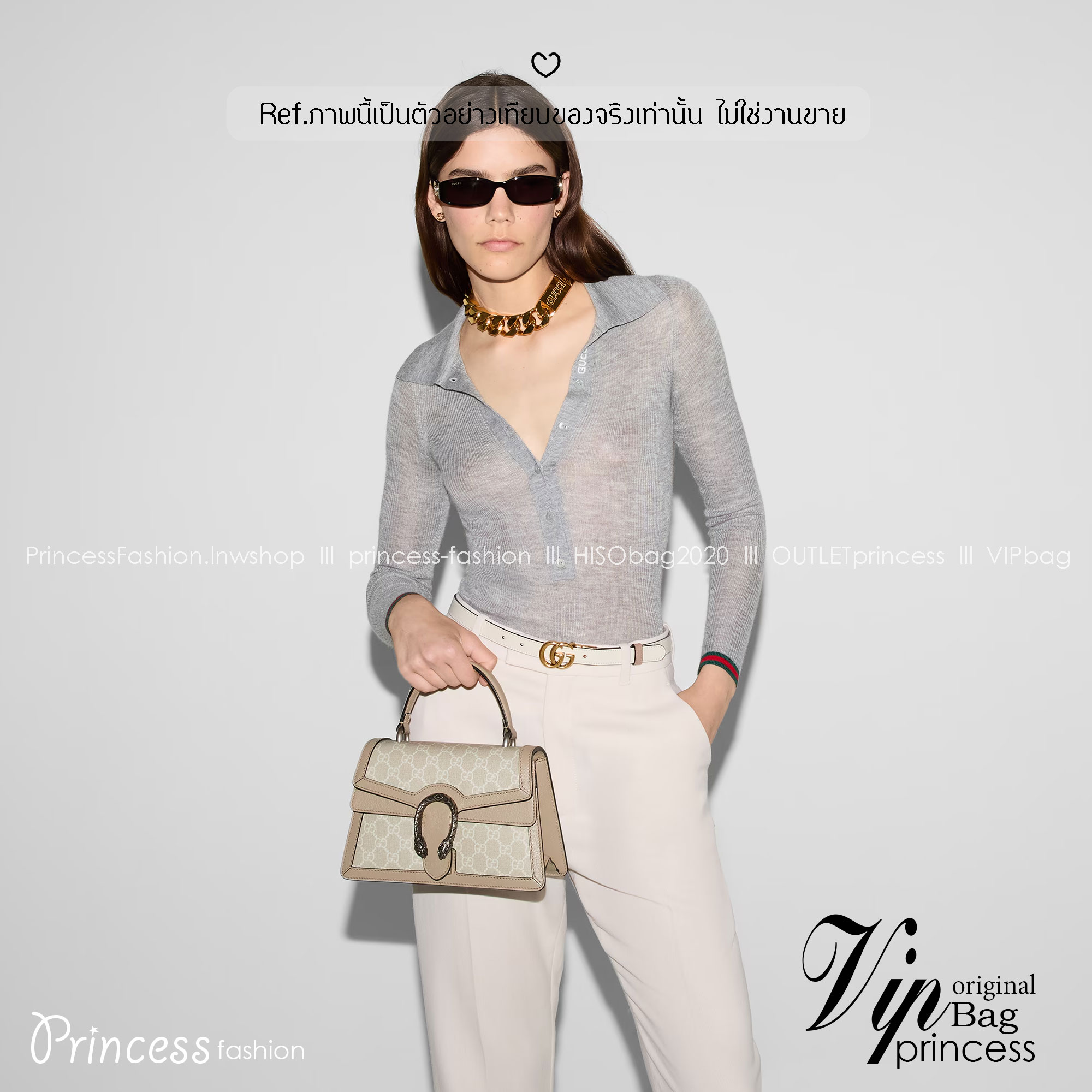 GUCCI Dionysus small top handle bag กระเป๋าสะพายรุ่นสุดคลาสสิค พร้อมหูจับในตัว ให้สาวๆใช้งาน และพกพาได้สะดวกขึ้น ดึงดูดและสะกดสายตาด้วยอะไหล่ดีเทลหรู