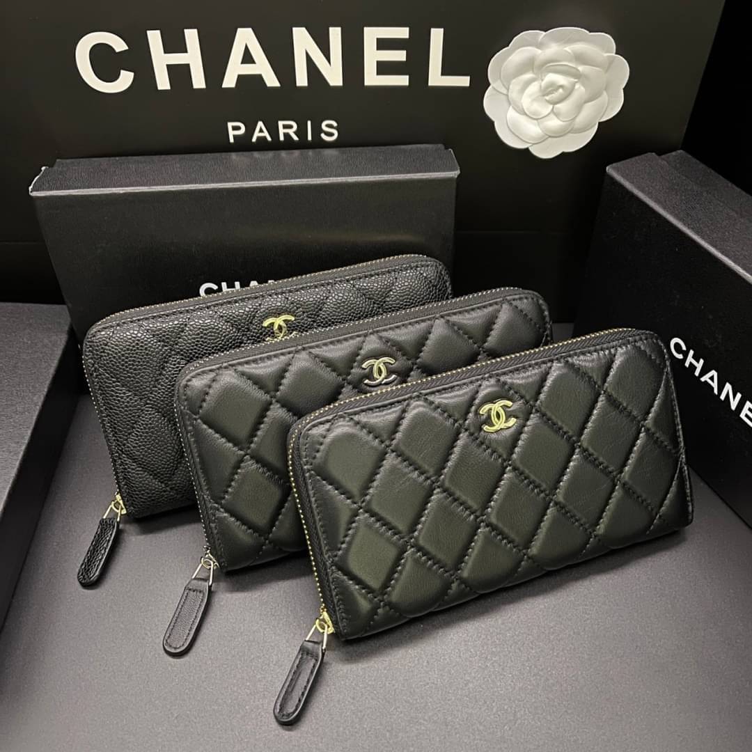 Chanel Long Wallet / CHANEL ZIP AROUND WALLET กระเป๋าสตางค์ใบยาว รุ่นยอดนิยมคลาสสิกเป็นอมตะ เป็นใบยอดนิยมของสาวๆ เลยค่าา