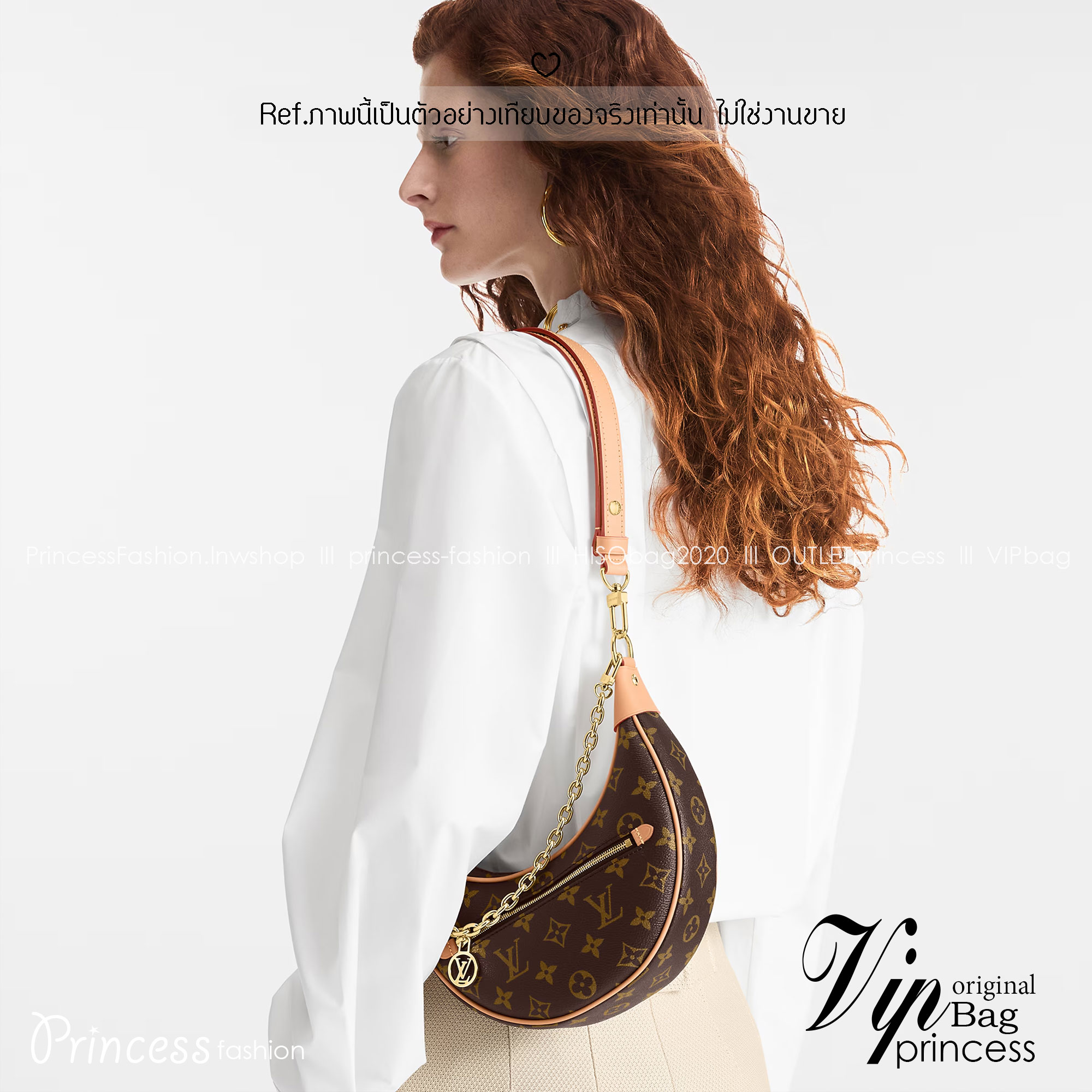 LV Loop bag Monogram canvas กระเป๋าสะพายรูปทรงเสี้ยวพระจันทร์ สุดยอดเดอะเบสท์ไอเท็ม รุ่นตามหา เข้าเพิ่มแล้วค่า งานสวยหรู ดูแพงมาแต่ไกล ขนาดกำลังพอดี สะพายไหล่คือปังมาก วัสดุหนังแคนวาสคุณภาพ ดีงาม เอาอยู่ทุกลุค