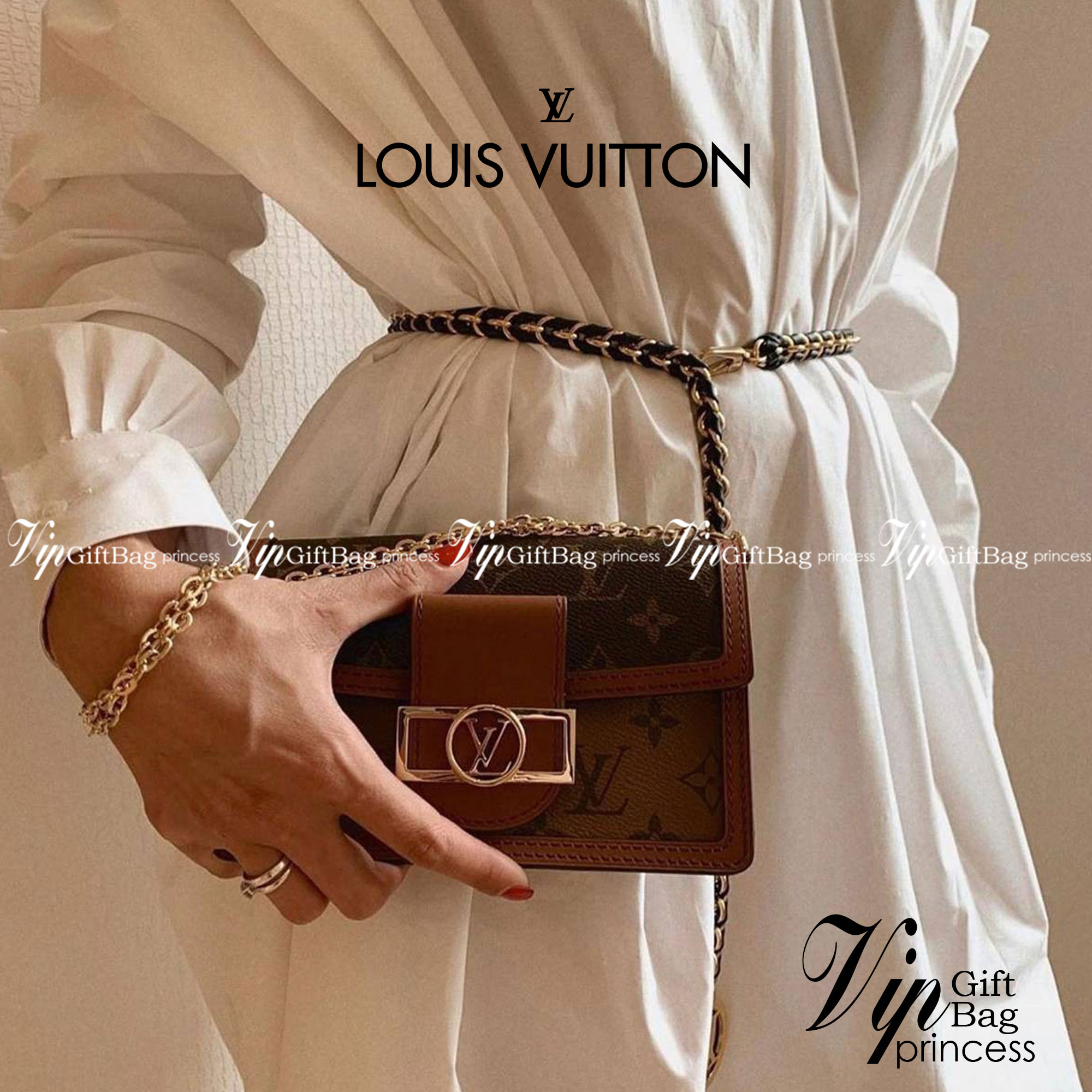 หนังแท้ LOUIS VUITTON DAUPHINE CHAIN WALLET / LV DAUPHINE พร้อมส่งที่ไทย งานหนังแท้ทั้งใบ เกรดเทพออริจินอล เนื้องานสวยงาม ภาพสินค้าถ่ายจากงานขายจริง ใช้งานต่างประเทศได้