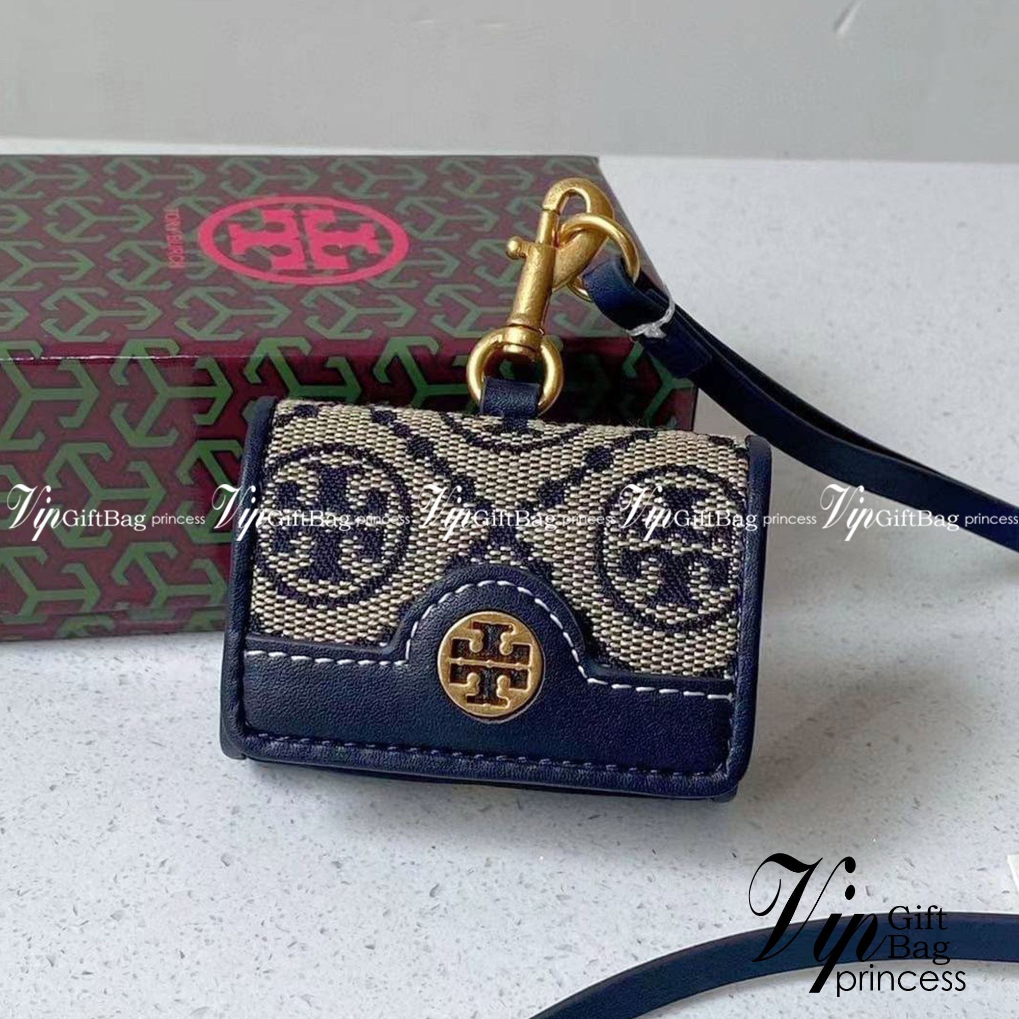 TORY BURCH T Monogram Jacquard AirPods Case พร้อมส่ง