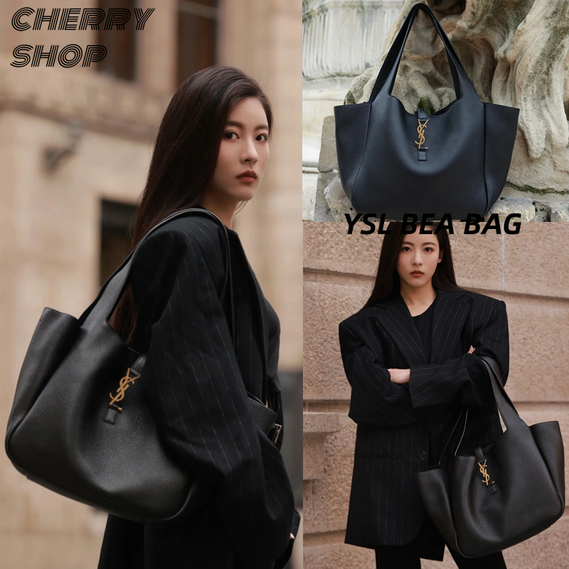YSL Le 5 À 7 Bea Leather Tote Bag กระเป๋าทรงโท้ทงานหนังเต็มใบ สวยเด่นเป็นเอกลักษณ์มาก ดีไซน์เรียบแต่มากมีอยู่จริง สวยดูแพง ที่ไม่มีตอนนี้คือพลาด