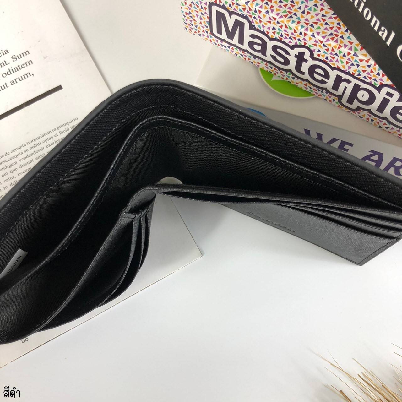 ของแท้ 100% Calvin Klein Leather Belt & Wallet Set เซตสุดคุ้ม ซื้อ 1 ได้ ถึง 3 จะมอบเป็นของขวัญหรือใช้เองก็แนะนำเลยค่าา สีดำ