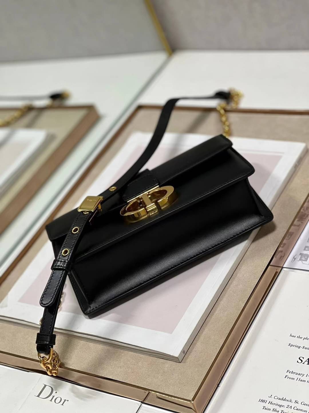 DIOR 30 MONTAIGNE EAST-WEST BAG WITH CHAIN เกรดเทพออริจินอล หนังแท้ งานดีสุด ภาพถ่ายจากงานขายจริง ใช้งานต่างประเทศได้