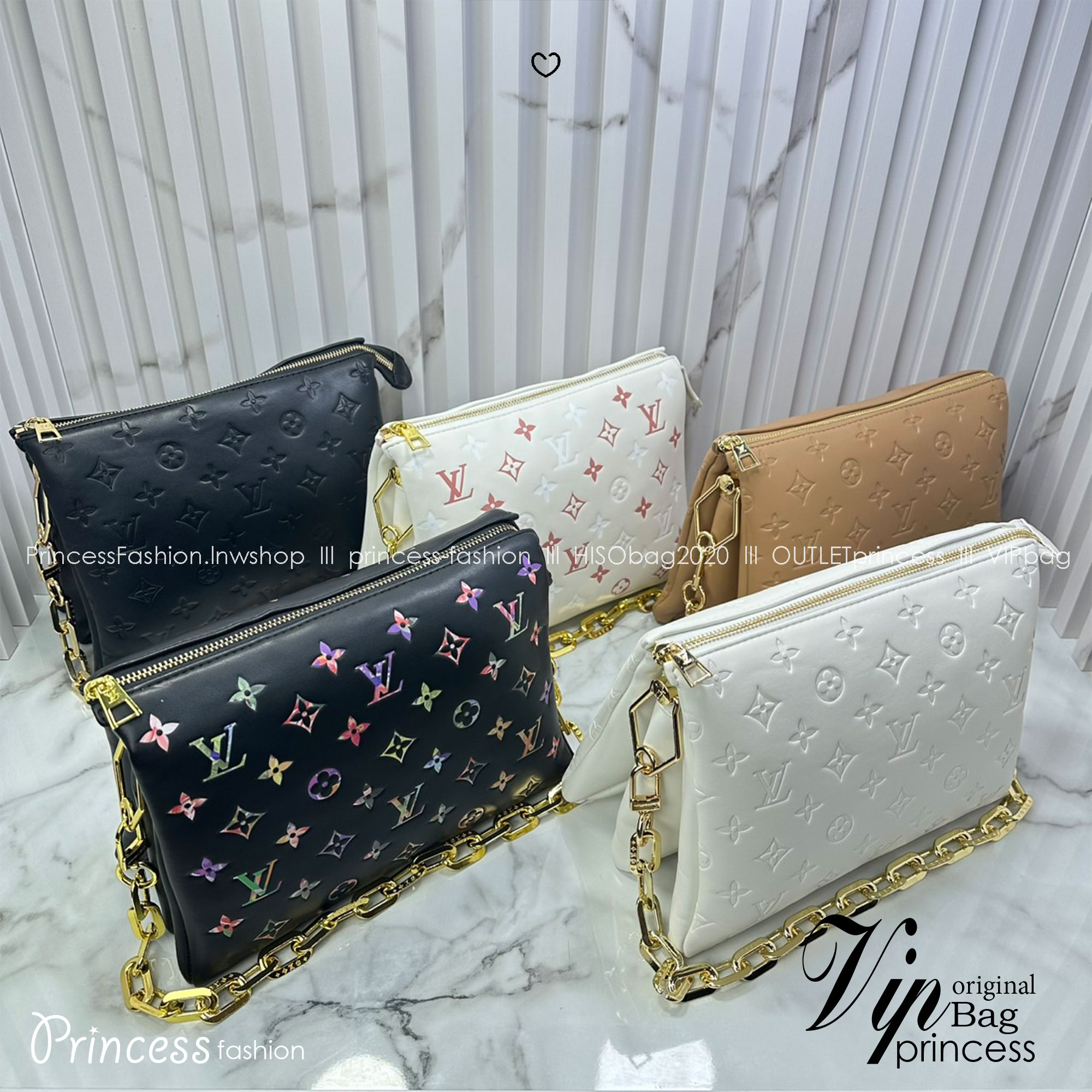 ORI หนังแท้ | LV Coussin PM bag Soft leather with Monogram pattern กระเป๋าถือสะพายไหล่ หรือถือเป็นกระเป๋าคลัทช์ หนึ่งในไอเท็มโดดเด่นจากแฟชั่นโชว์คอลเลกชันประจำฤดูกาล Spring-Summer หนังบุนวม