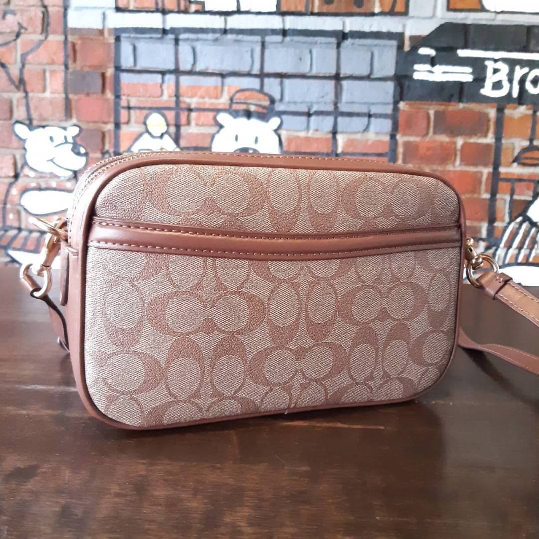 COACH F68168 JES CROSSBODY IN SIGNATURE CANVAS รุ่นยอดฮิต!! กระเป๋าสะพายข้าง รุ่น 2 ซิป ใบใหญ่จุใจ สีคลาสสิคขายดี!!
