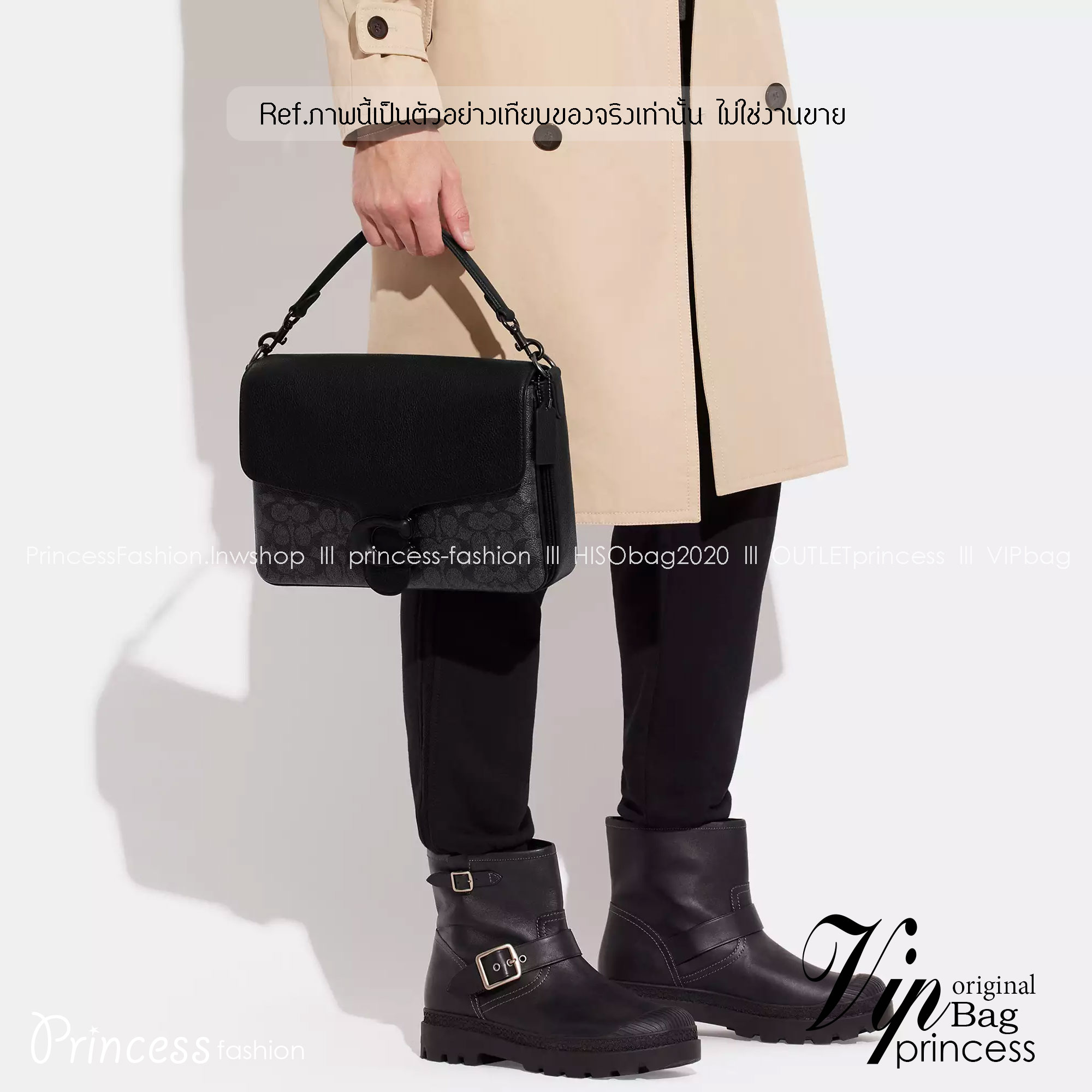 COACH Soft Tabby Messenger In Signature Canvas C8430 CH769 ไอเท็มที่หนุ่มๆต้องไม่พลาด กระเป๋าทรงแมสเซนเจอร์ใบใหญ่กำลังพอดี พร้อมด้วยสายสะพาย 2 เส้น