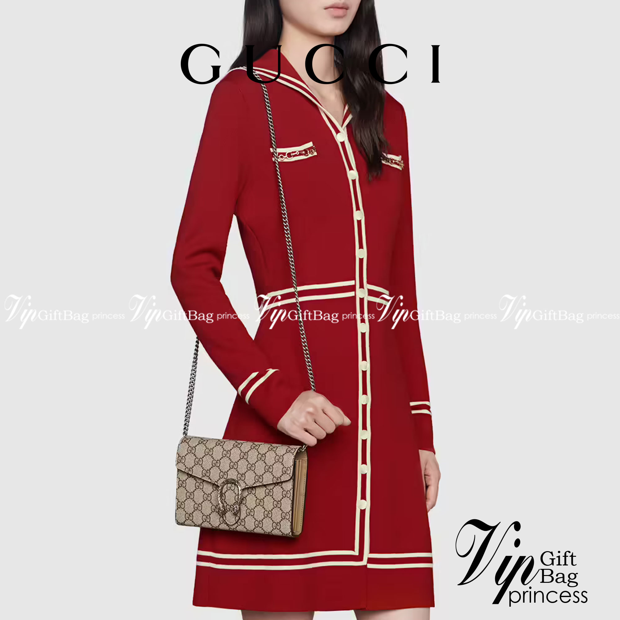 หนังแท้ GUCCI GG Supreme chain wallet / GG Supreme Mini Wallet Beige/ebony GG Supreme canvas พร้อมส่งที่ไทย กระเป๋าสตางค์ GG Supreme พร้อมสายโซ่พร้อมปิดเดือยหัวเสือ งานหนังแท้ทั้งใบ พร้อมส่งที่ไทย ภาพสินค้าถ่ายจากงานขายจริง ใช้งานต่างประเทศได้