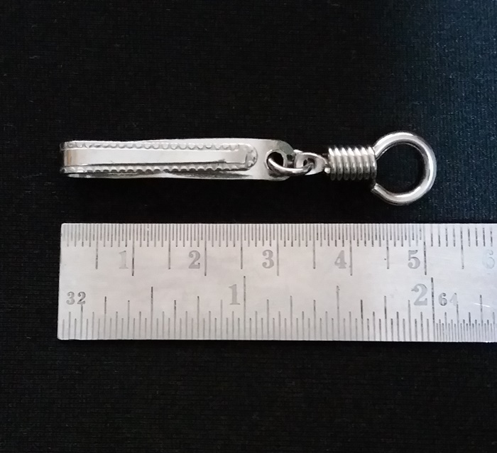 สินค้าหมดค่ะ แหนบห้อยพระสแตนเลส ลายไข่ปลาค่ะ