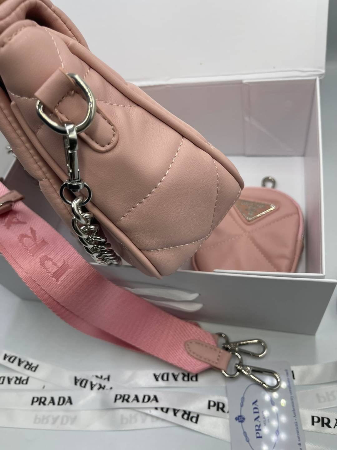 VIP 】PRADA System nappa leather patchwork bag หนังแท้ พร้อมส่งที่ไทย 6 สี