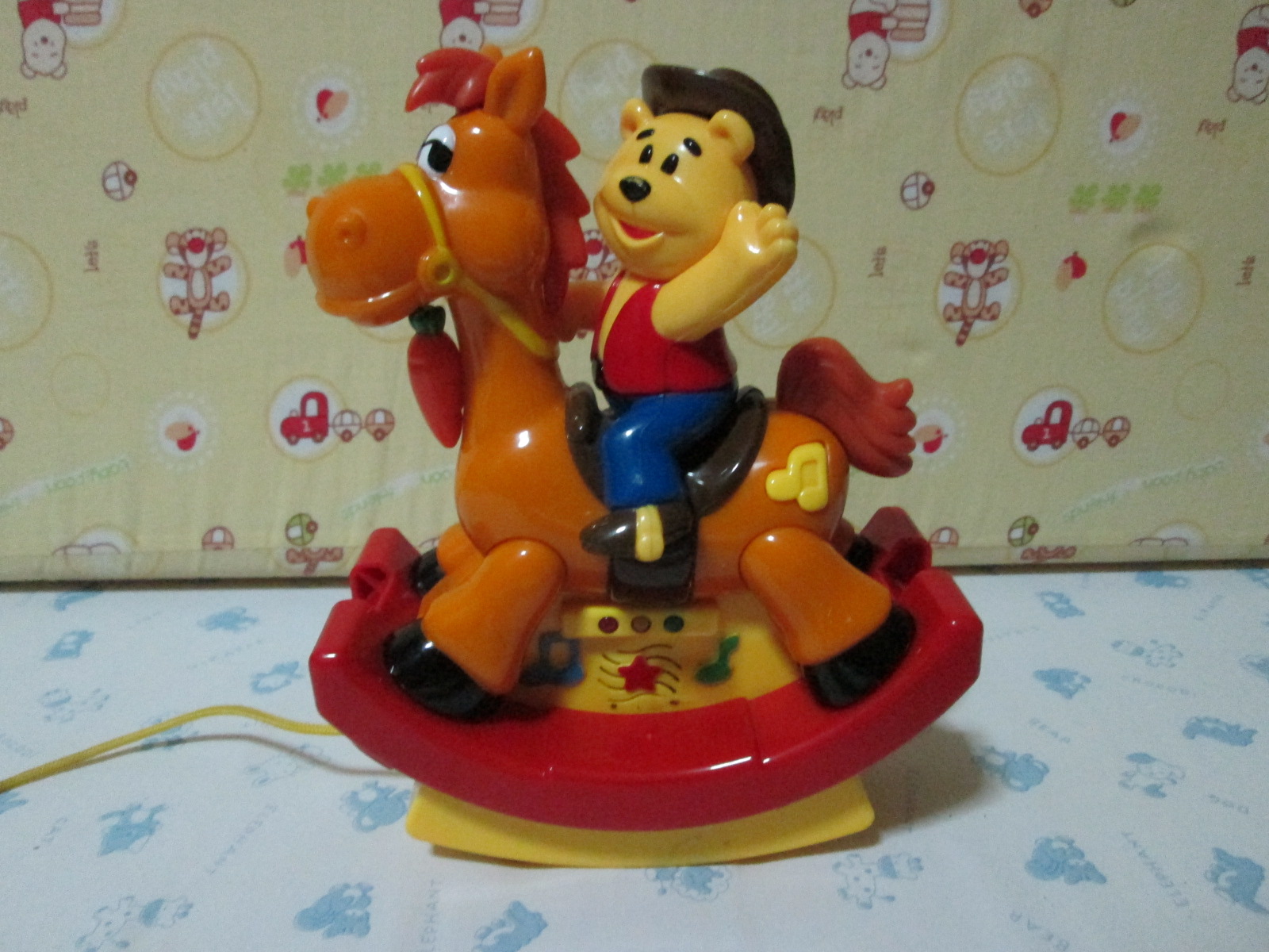 Navystar Musical Rocking Horse Cowboy Bear Electronic Toy with Lights & Music ของเล่นเสริมพัมนาการสำหรับเด็กมือสอง