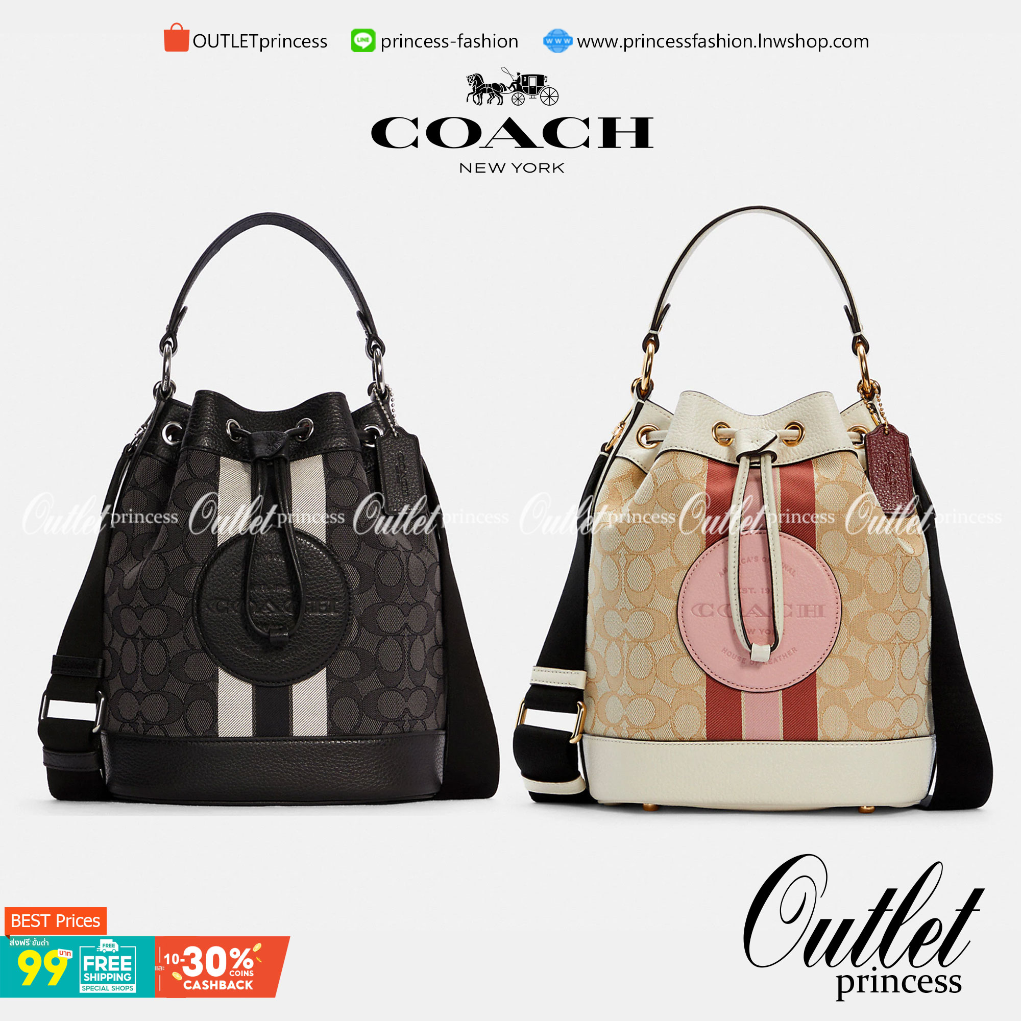 สวยหรู ดูดีมากๆ บอกเลย ไม่มีคือพลาดจร้าา! COACH DEMPSEY DRAWSTRING BUCKET BAG ((C4100//C4102)) พร้อมส่งที่ไทยอีกครั้ง! กระเป๋าทรงขนมจีบ หนังแท้นิ่มสวยมากๆค่ะ จุดเด่นด้านหน้าปั้มโลโก้แบรนด์ ปากกระเป๋าแบบหูรูดใช้งานง่าย ภายในสามารถใส่ของจำเป็นในชีวิตประจำวั