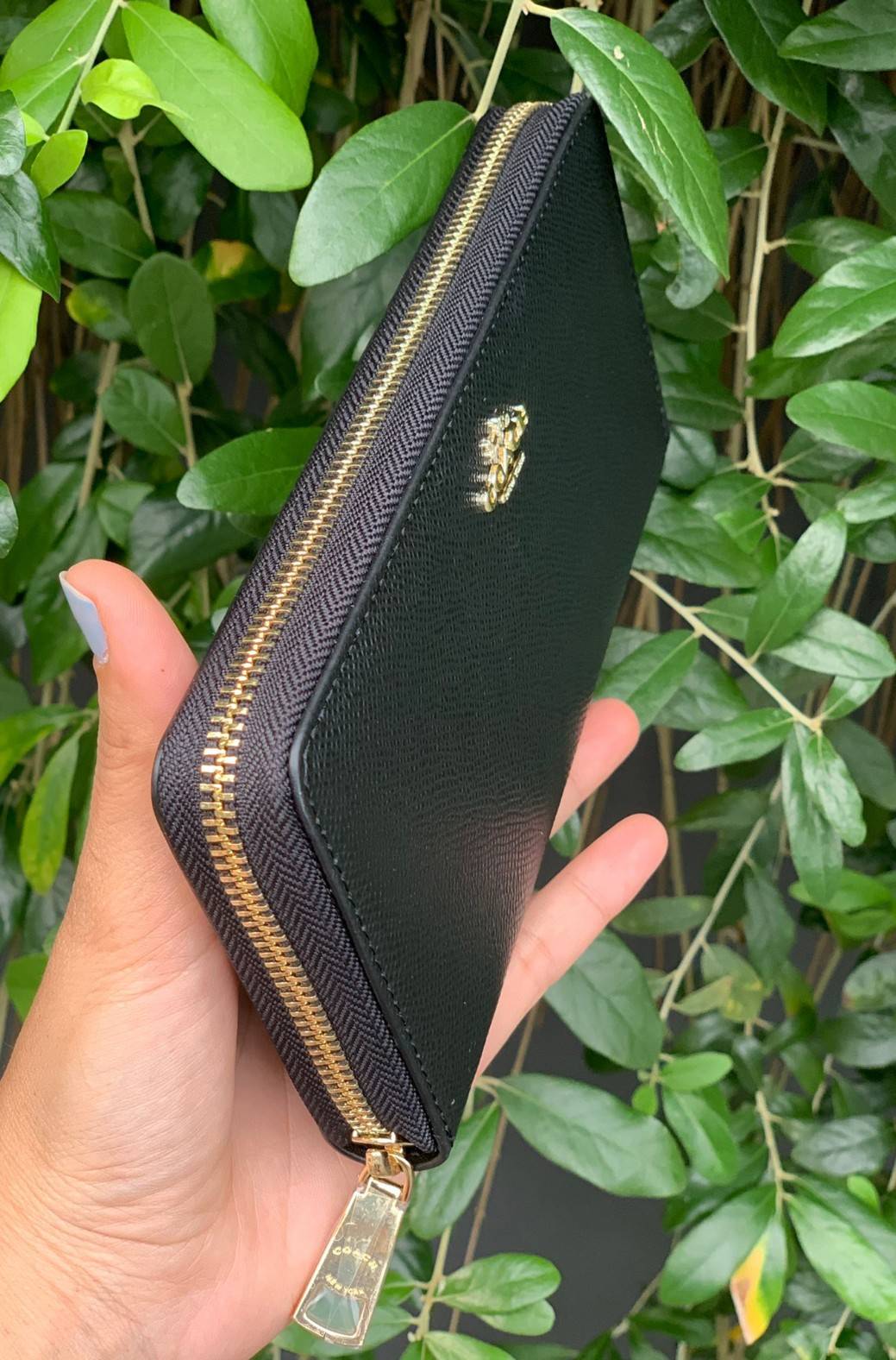 ของแท้ 💯% COACH ACCORDION ZIP WALLET ((52372)) พร้อมส่ง! กระเป๋าสตางค์ใบยาวซิปรอบ หนังแท้ลายหนังสวย