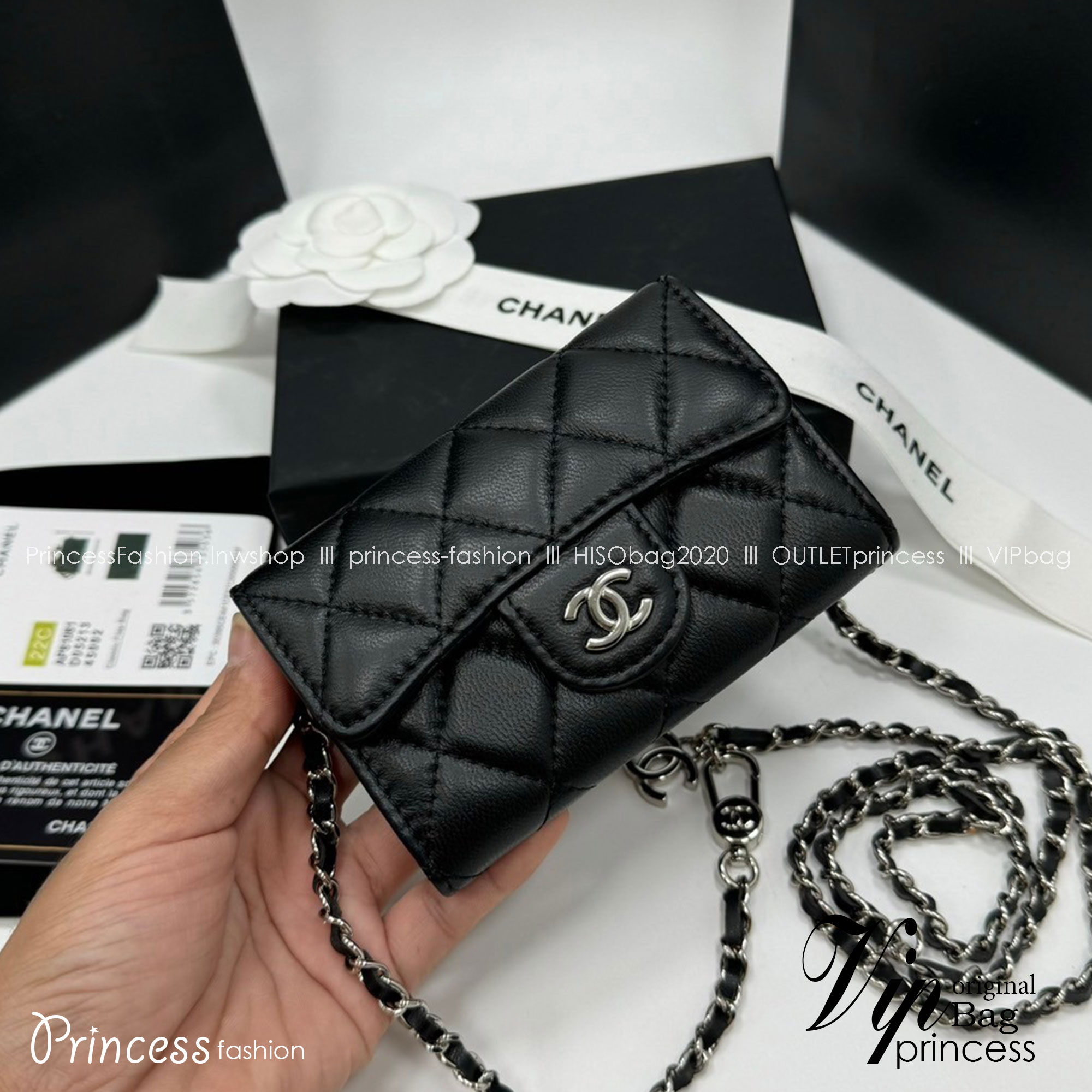 CHANEL mini wallet on chain crossbody กระเป๋าสตางค์พร้อมสายสะพายไซส์มินิ เกรดออริ 1:1 ใช้งานต่างประเทศได้ ภาพถ่ายจากงานขายจริง
