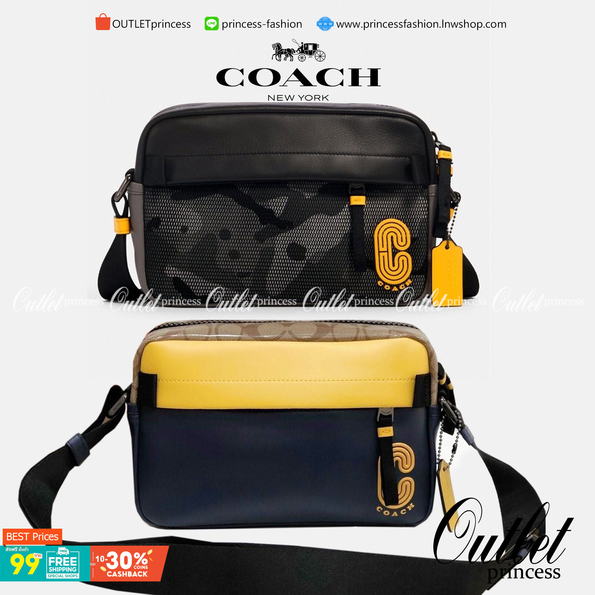 COACH C4027 COACH x PEANUTS GRAHAM CROSSBODY IN SIGNATURE CANVAS WITH SNOOPY จัดให้อีกไอเท็มจ้า สำหรับสาวกสนูปพีโดยเฉพาะ กระเป๋าครอสบอดี้ทรงยอดฮิต รุ่นนี้สามารถใช้ยูนิเซ็กส์ได้เลย สาวๆหนุ่มๆได้หมดไม่เกี่ยง!! รูปทรงดีไซน์คลาสสิค โดดเด่นด้วยตัว C ตกแต่งตัวใ