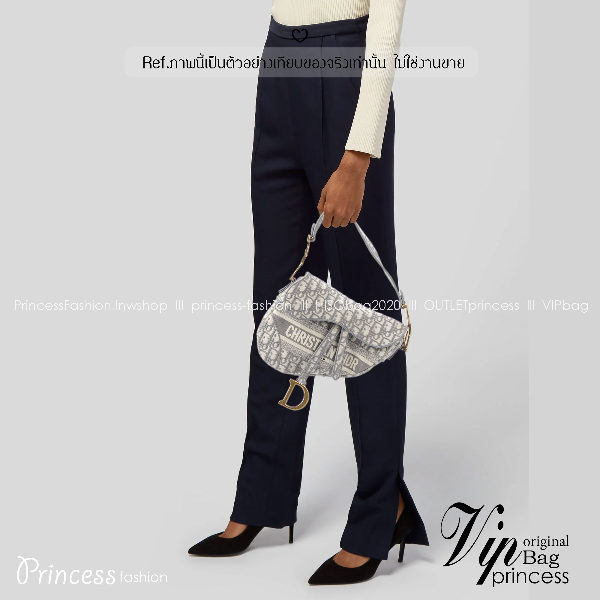 ORI หนังแท้ | Dior Saddle Bag Blue Dior Oblique Embroidery กระเป๋าสะพายทรงสวยไม่ซ้ำใคร กิมมิคในตัว ดูแพง ดีไซน์ย้อนยุค เรียบหรูเป็นเอกลักษณ์