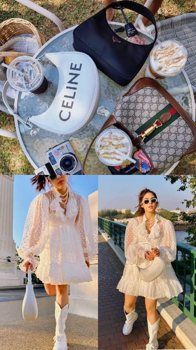 CELINE SHOULDER BAG VIP GIFT WITH PURCHASE (GWP) พรีเมี่ยมกิ๊ฟ Limited Edition จาก CELINE HAUTEPARFUME DUTYFREE COUNTER ดีไซน์ยอดนิยมหนังนิ่มสวยอยู่ทรงเปิดปิดด้วยซิปอะไหล่เงิน ภายในโล่งกว้างมีช่องเล็กสามารถใส่มือถือกระเป๋าสตางค์ใบยาวของใช้ได้จุ หูหิ้วหนัง