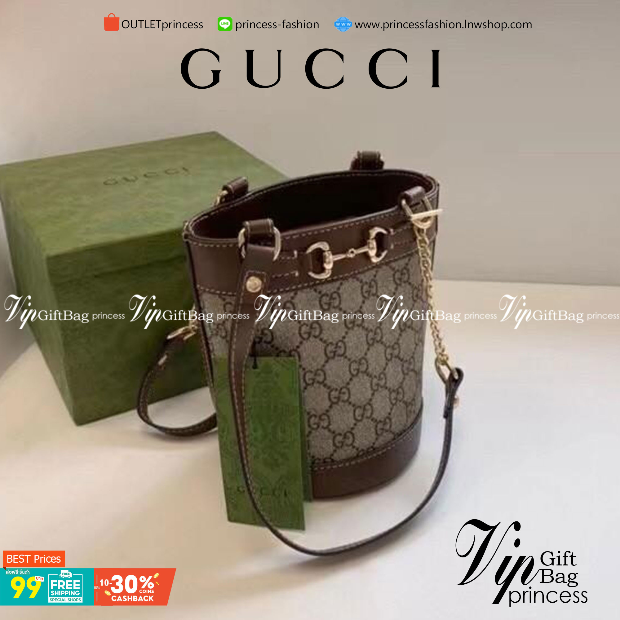 VIP 】Gucci Horsebit Gift Bag กระเป๋าสะพายข้าง Premiumgift วัสดุหนังแท้ เปิด-ปิด ด้วยกระดุมแม่เหล็ก ด้านในโล่ง ใส่ตังค์ ใส่โทรศัพท์ Iphone+ ได้ สายยาวปรับระดับได้ Crossbody ได้ น้ำหนักเบา มาพร้อมกล่องแบรนด์ สวยหรูดูแพง จะซื้อใช้เองหรือเป็นของขวัญก็เหมาะ ได
