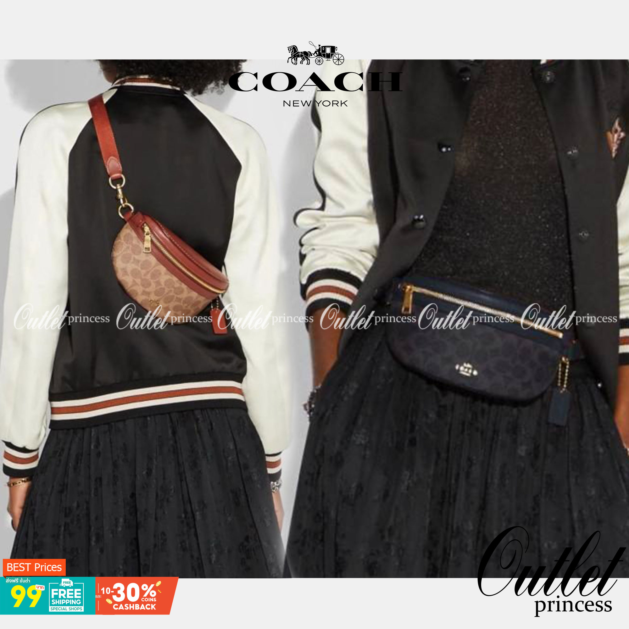 COACH BELT BAG ((39937)) กลับมาอีกครั้ง สวยเหมือนเดิมค่ะ😘 กระเป๋าคาดอก//คาดเอว หนังแท้นิ่ม สวยงามค่ะ ด้านหน้ามีช่องซิป ใส่กระเป๋าเงินใบกลางได้;มือถือได้ทุกรุ่น;พาสปอร์ตได้ค่ะ ด้านหลังมีช่องซิปให้อีกช่องใส่ของจุกจิก สายคาดเลื่อนปรับได้ฟรีไซด์ตามขนา