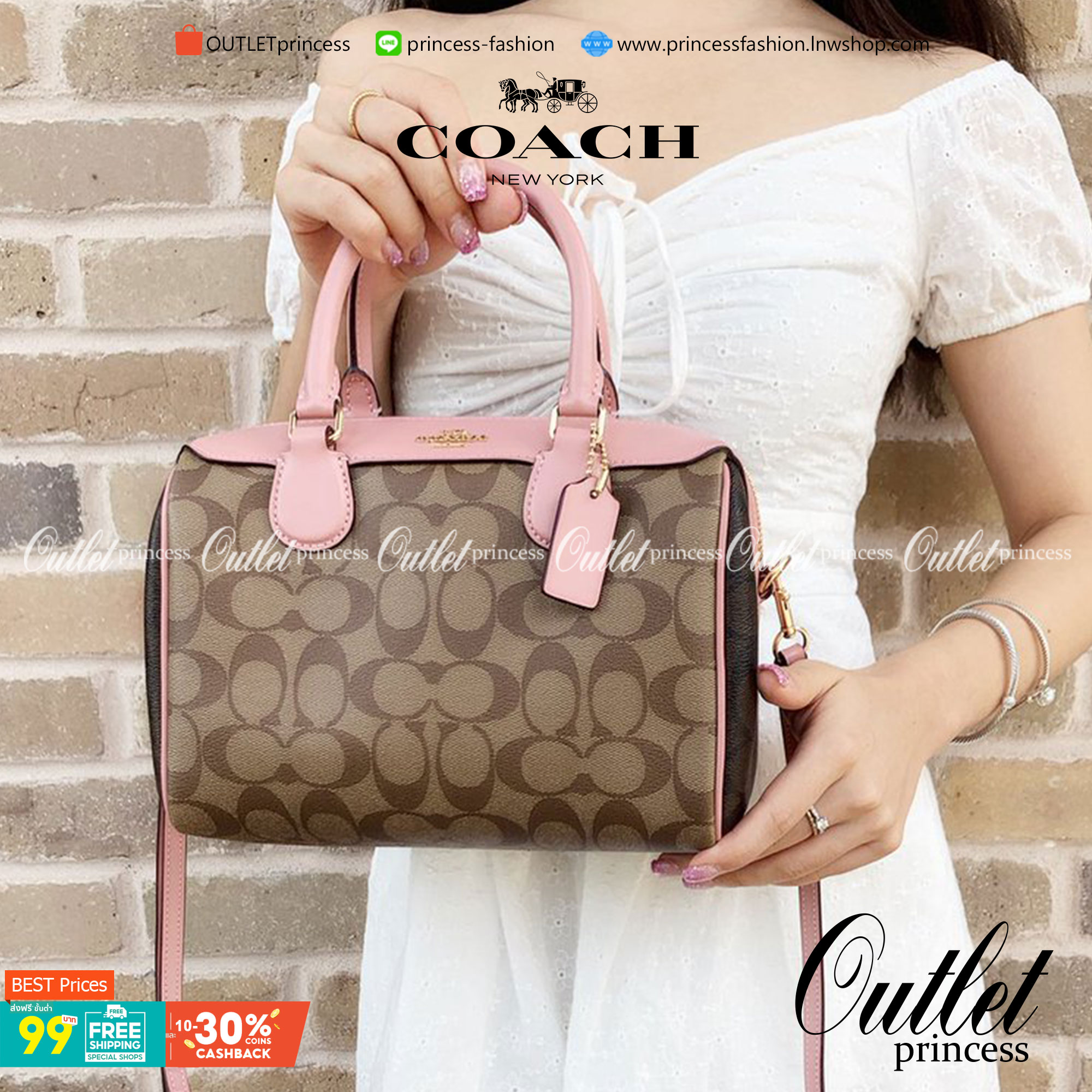 COACH F32203 MINI BENNETT SATCHEL IN SIGNATURE CANVAS กลับมาอีกครั้ง!! กับกระเป๋าทรงหมอนยอดฮิต 🥳 มีกี่สีก็ขายหมด วัสดุหนังแคนวาสเคลือบลาย ทรงสวยใช้งานได้ทุกโอกาส ภายในโล่งกว้างใส่ของได้เยอะ มีหูจับในตัว และสายสะพาย crossbody ปรับได้ตามตัว ใบนี้ไม่