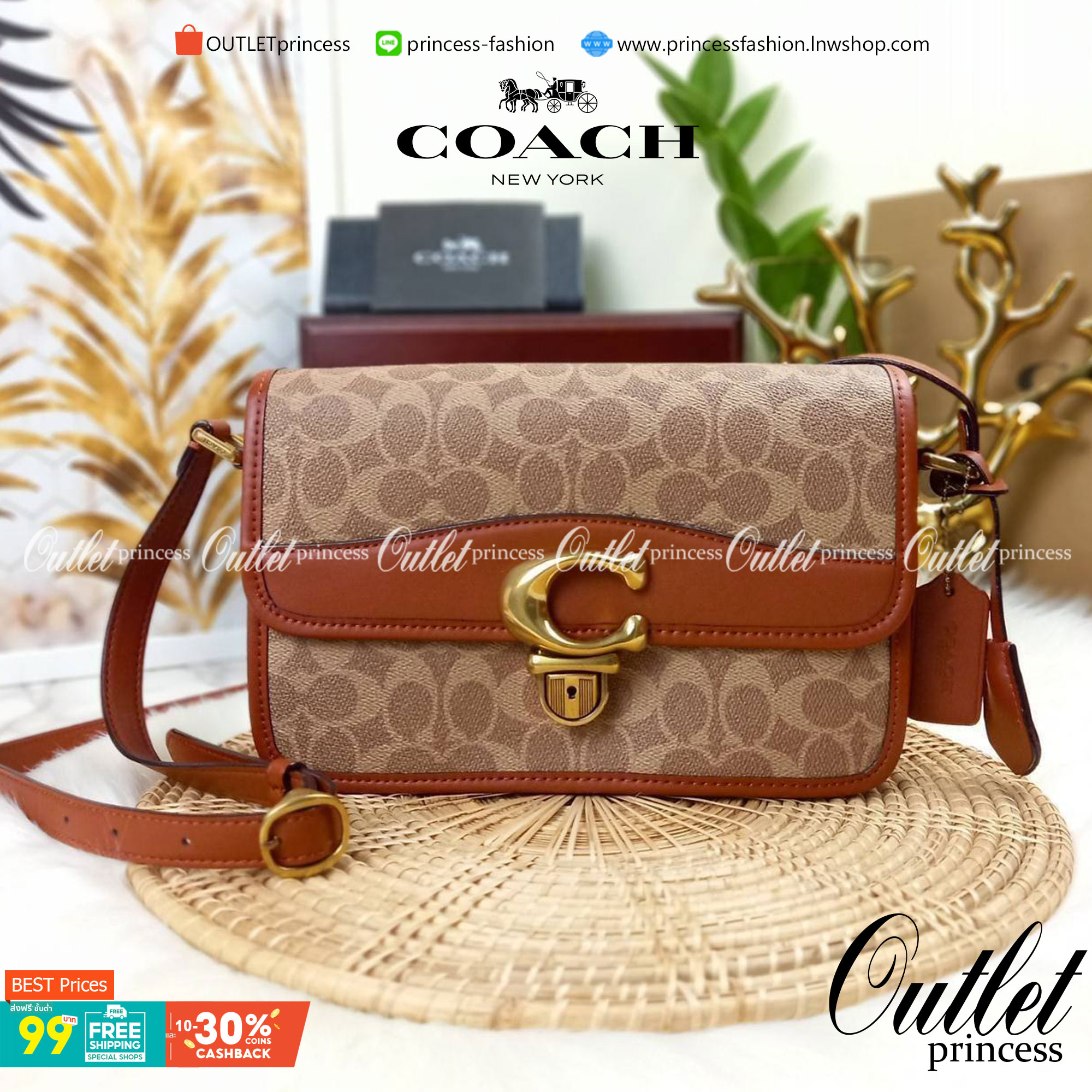 OUTLET 】COACH STUDIO SHOULDER BAG IN SIGNATURE CANVAS (COACH C6639) โอ้โห!! ตลึงเลย สวยฟาดมากๆเทอ!! 🌺ห้ามพลาดนะยูวว🤩รุ่นคลาสสิค เรียบหรู ดูแพงสุดๆ //พร้อมส่งก่อนใคร ยังไม่มีในช็อปไทยนะยูวว😘//กระเป๋าสะพาย คลอสบอดี ดีไซน์เฉียบ สายปรั
