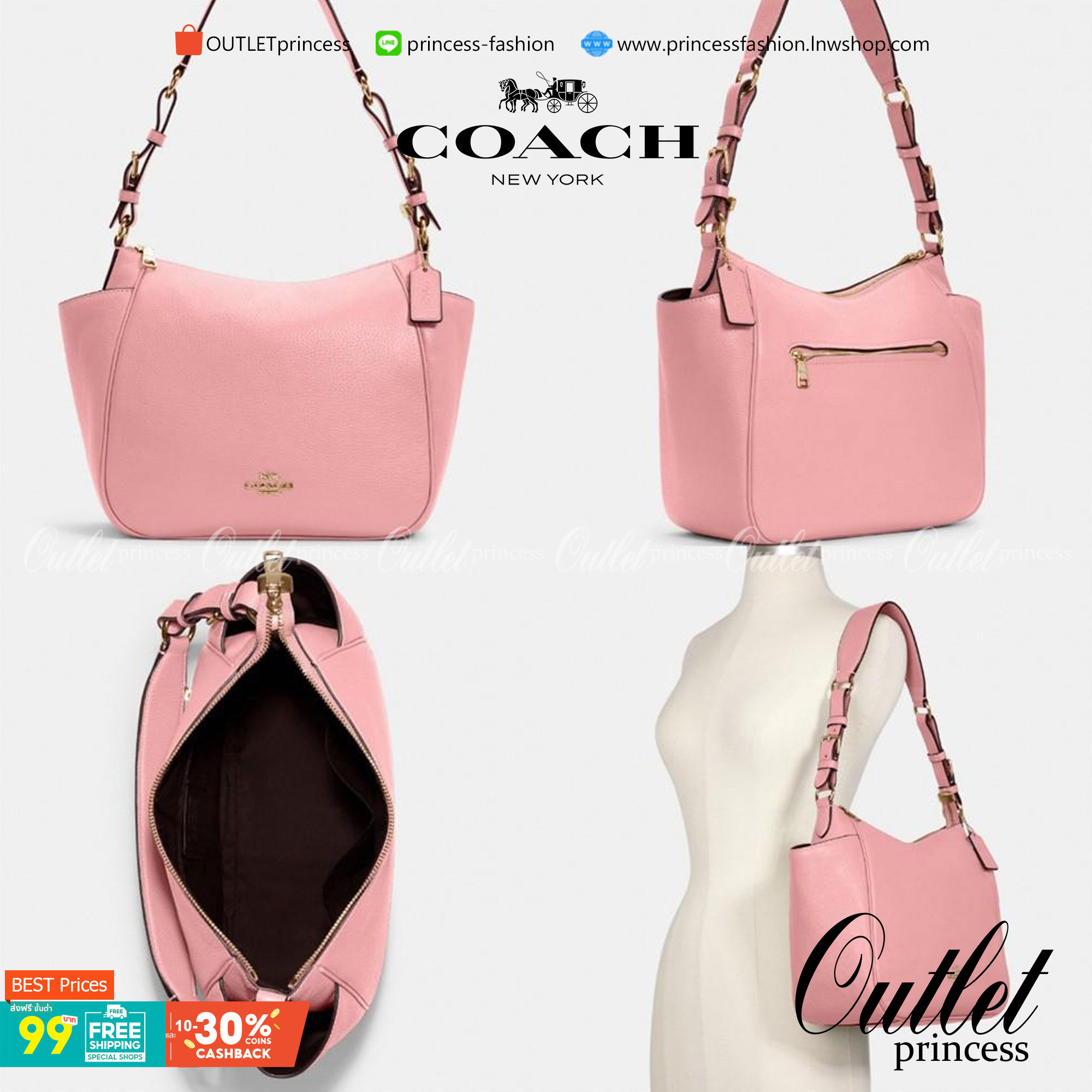 สินค้าออกใหม่ พร้อมคอลเลคชั่นสีใหม่ล่าสุดค่ะ! COACH RORI SHOULDER BAG ((C2855)) พร้อมส่งที่ไทย สวยก่อนใครแน่นอนค่ะ! กระเป๋าสะพายไหล่ หนังแท้ชั้นดีที่สุด หนังนิ่ม ทรงสวย หลงรักแน่นอนค่ะ